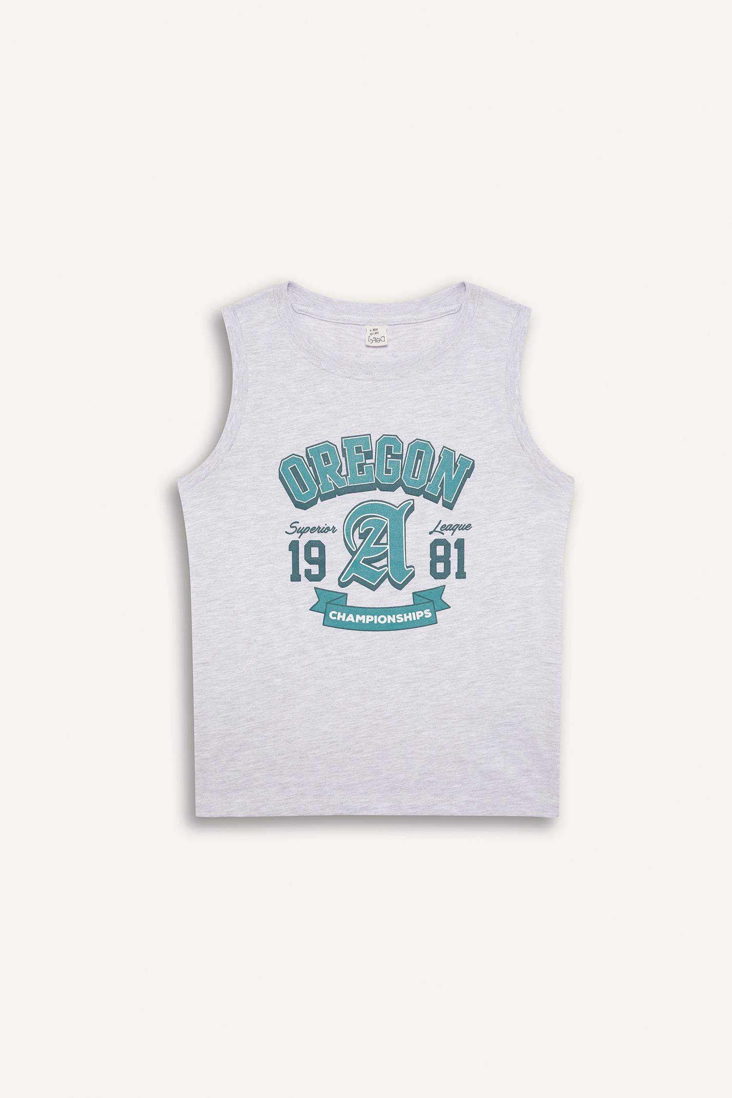 Erkek Çocuk Bisiklet Yaka Baskılı Atlet