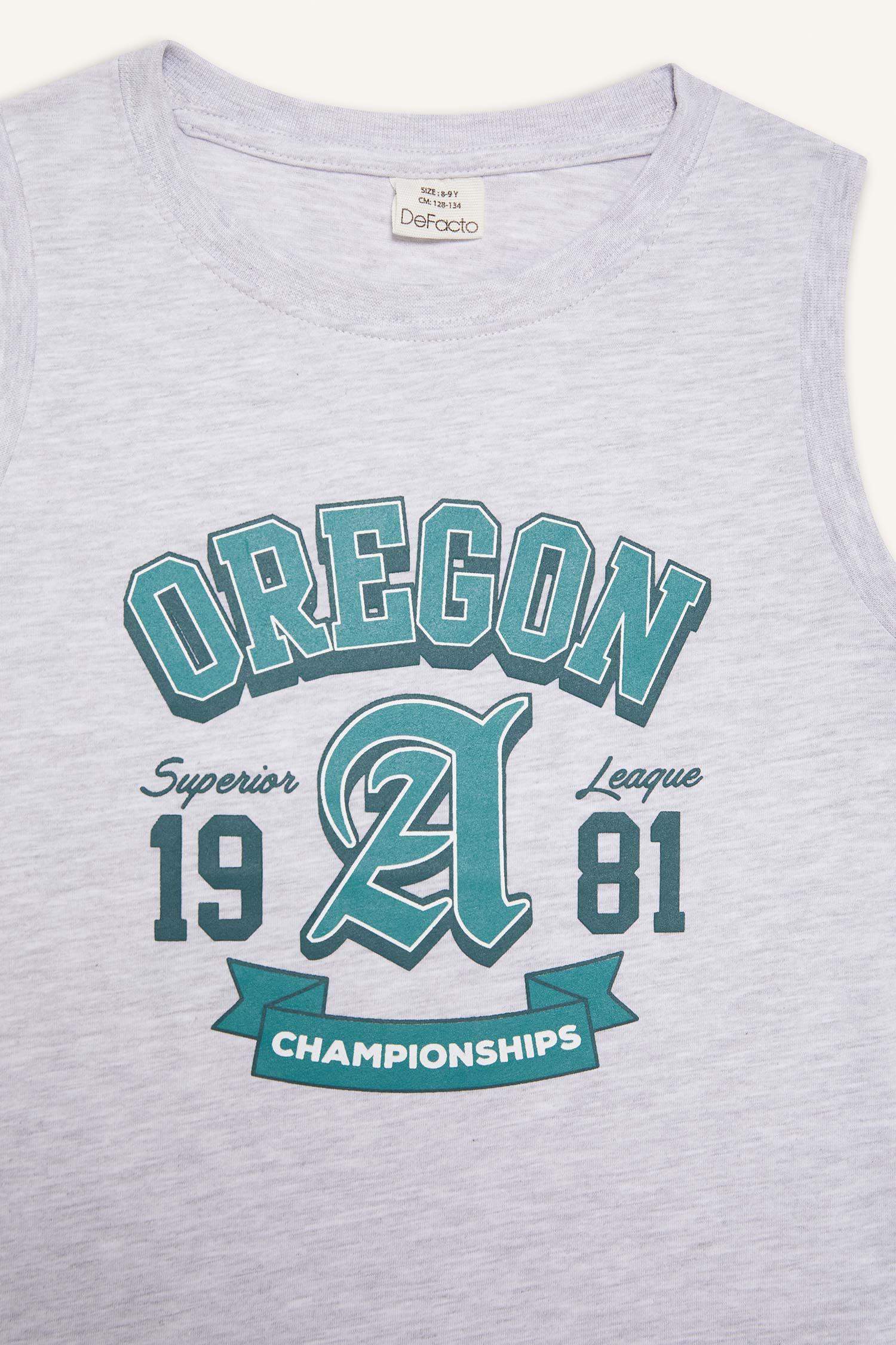 Erkek Çocuk Bisiklet Yaka Baskılı Atlet