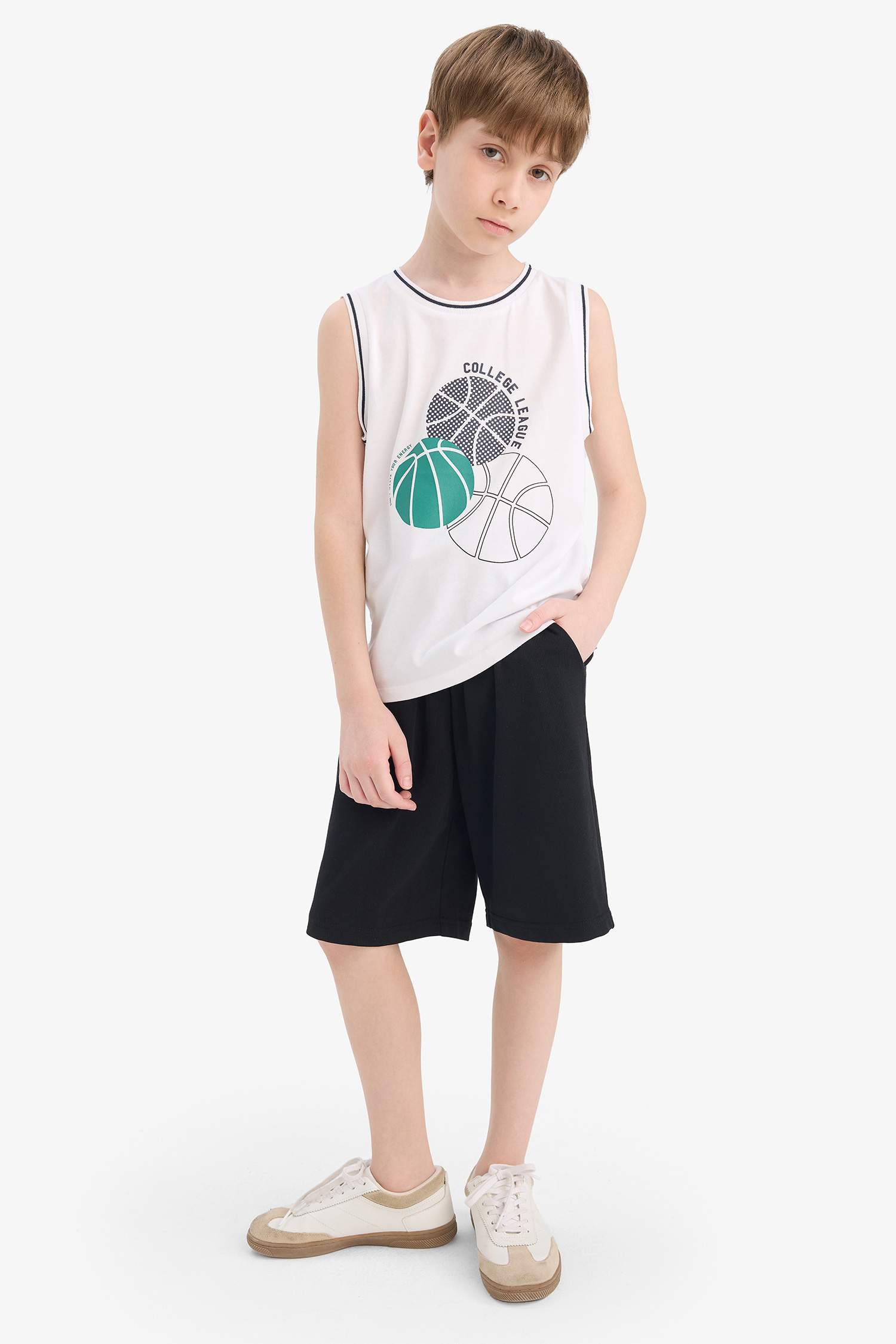 Boy Crew Neck Printed Tank Top