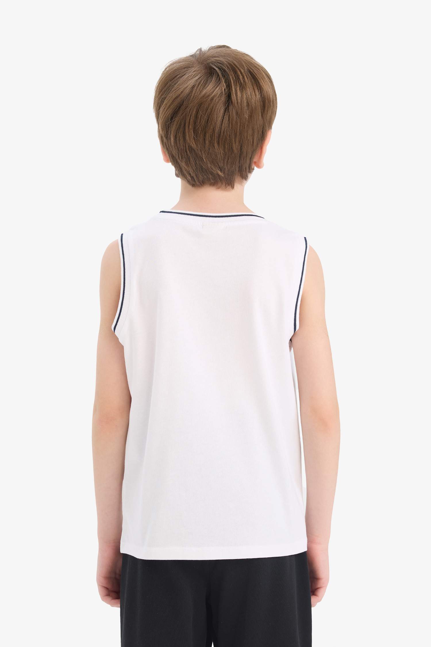Boy Crew Neck Printed Tank Top