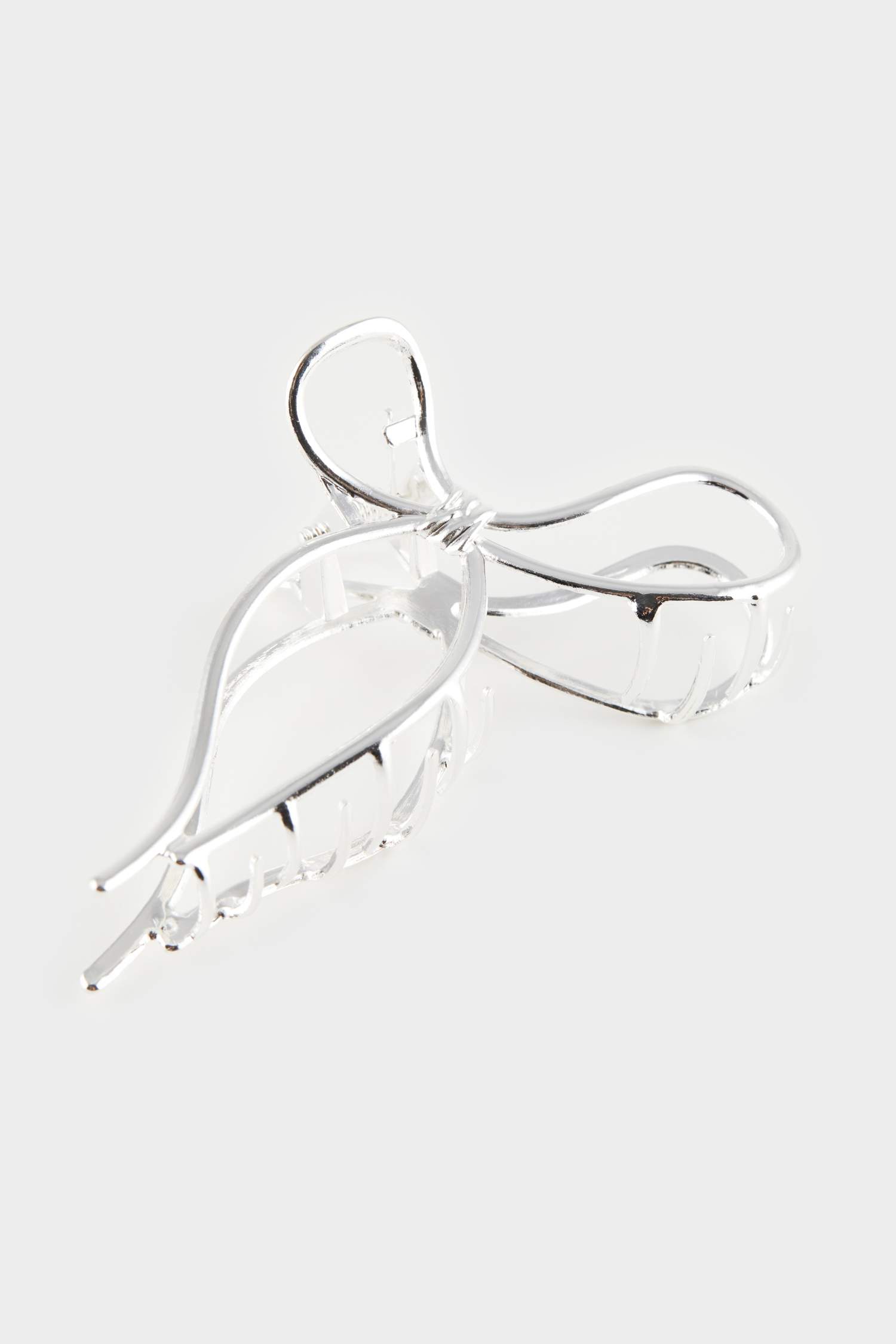 مشبك شعر فضي فيونكة نسائي