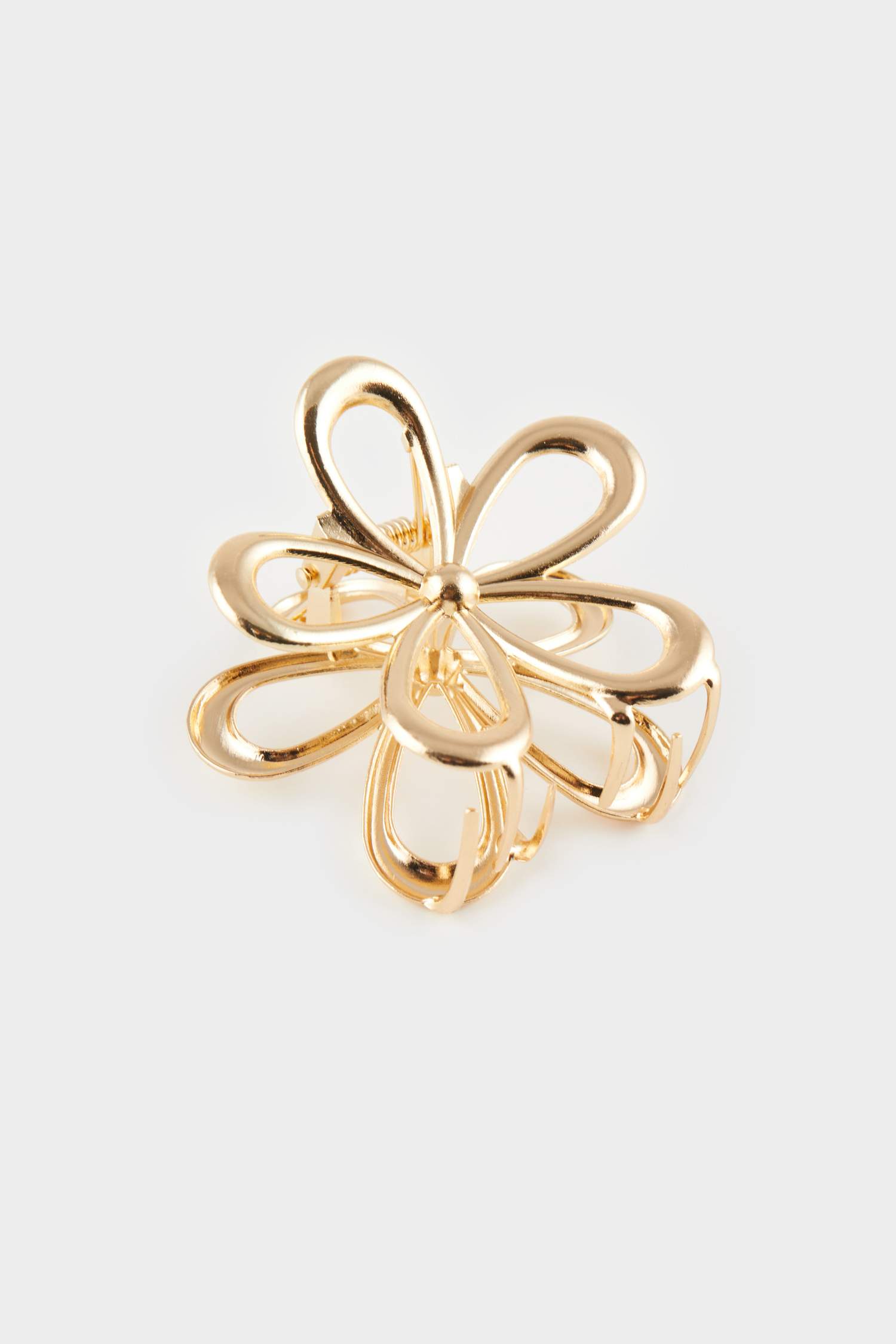 Kadın Çiçek Görünümlü Gold Toka