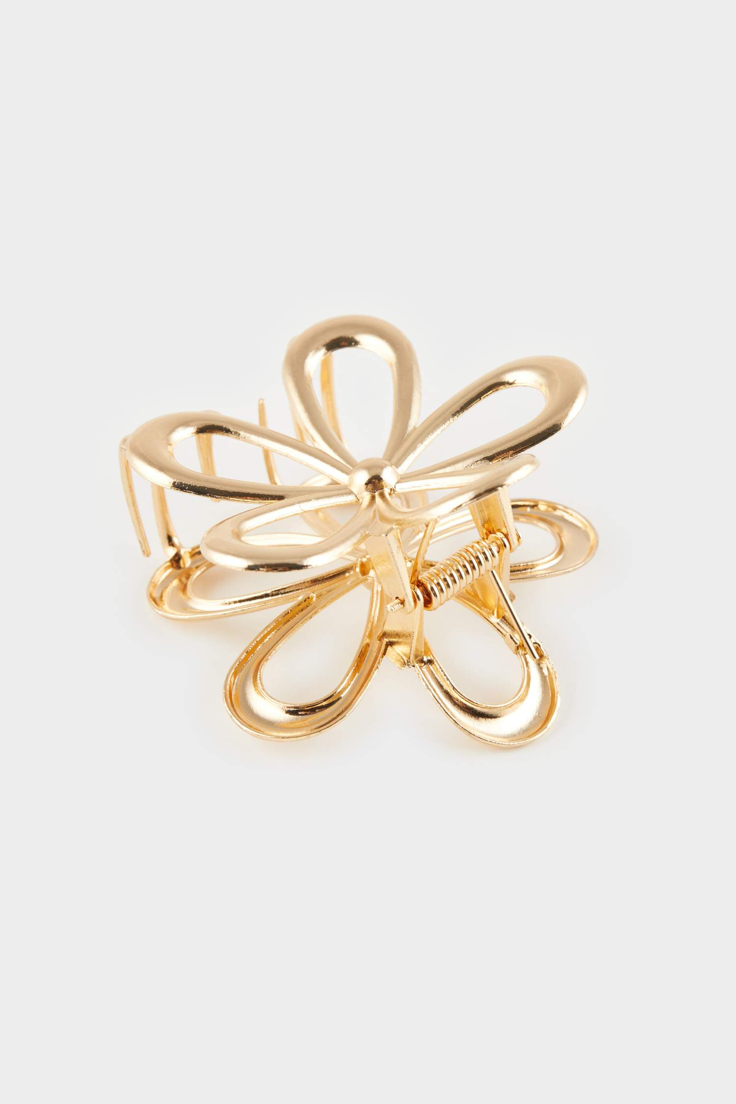 Kadın Çiçek Görünümlü Gold Toka