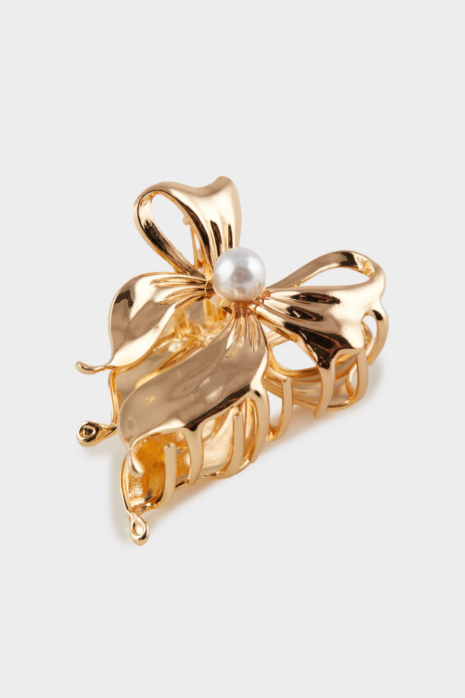 Kadın İncili Gold Kurdele Mandal Toka