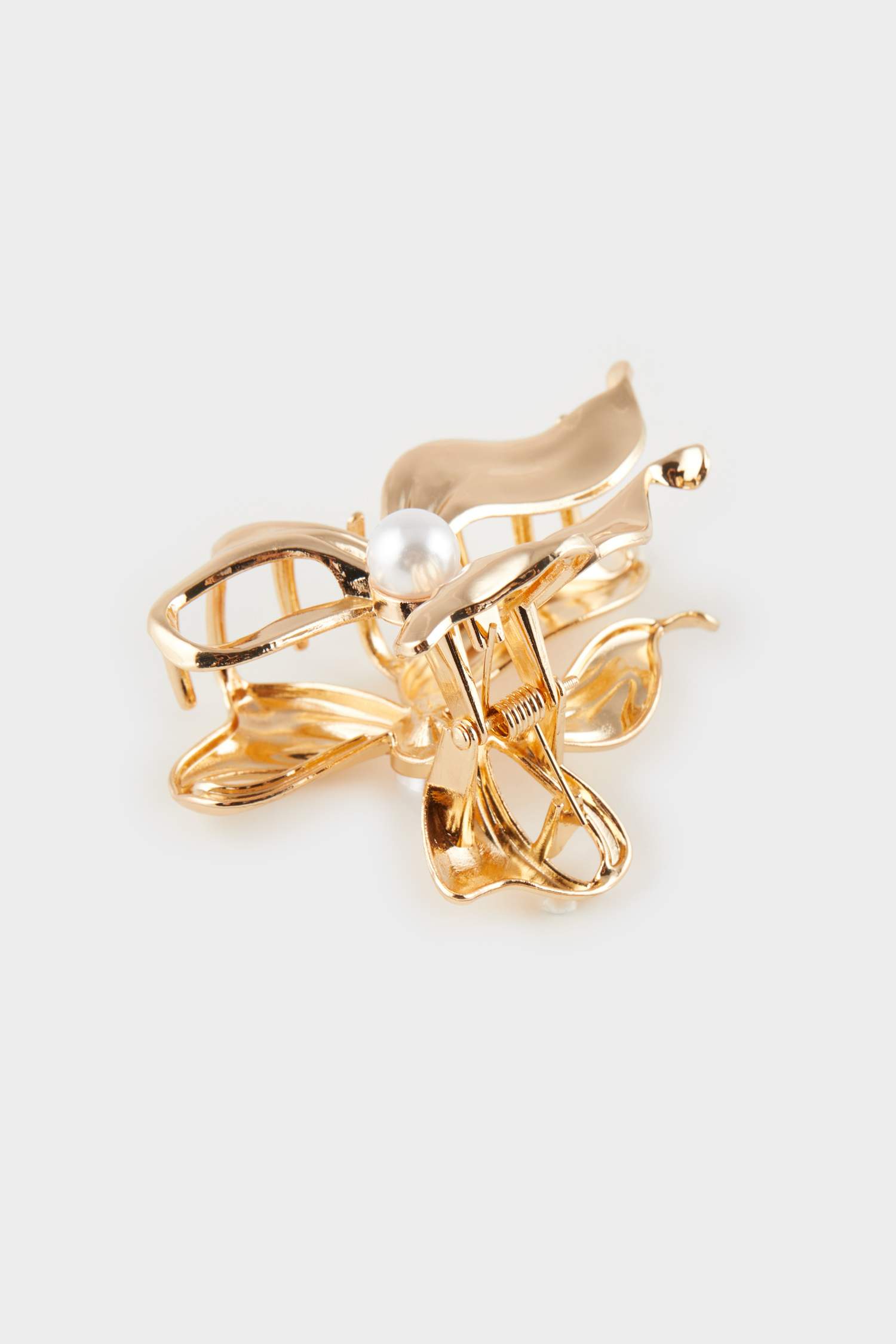 Kadın İncili Gold Kurdele Mandal Toka