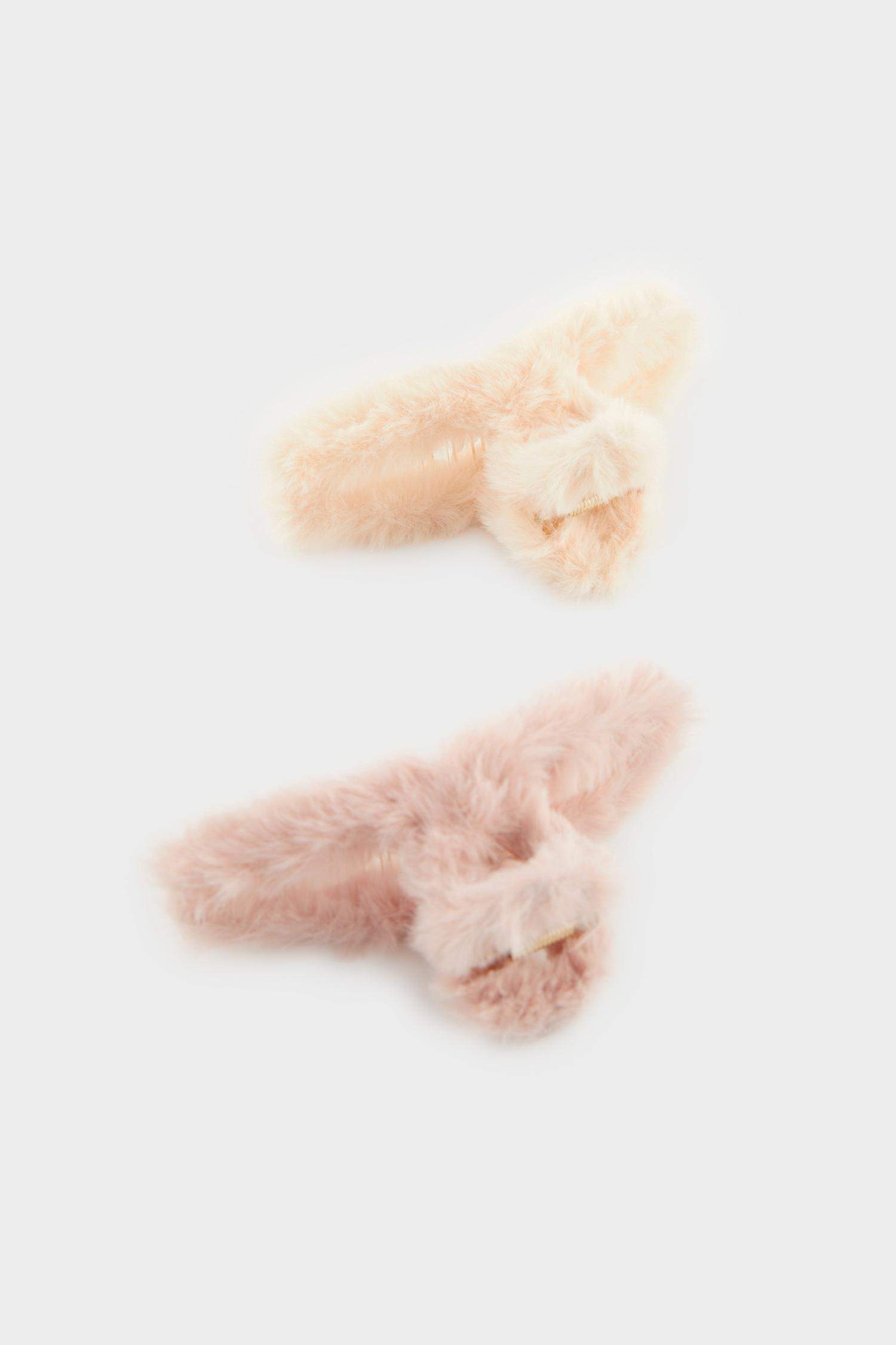 مشبك شعر نسائي فرو - قطعتين