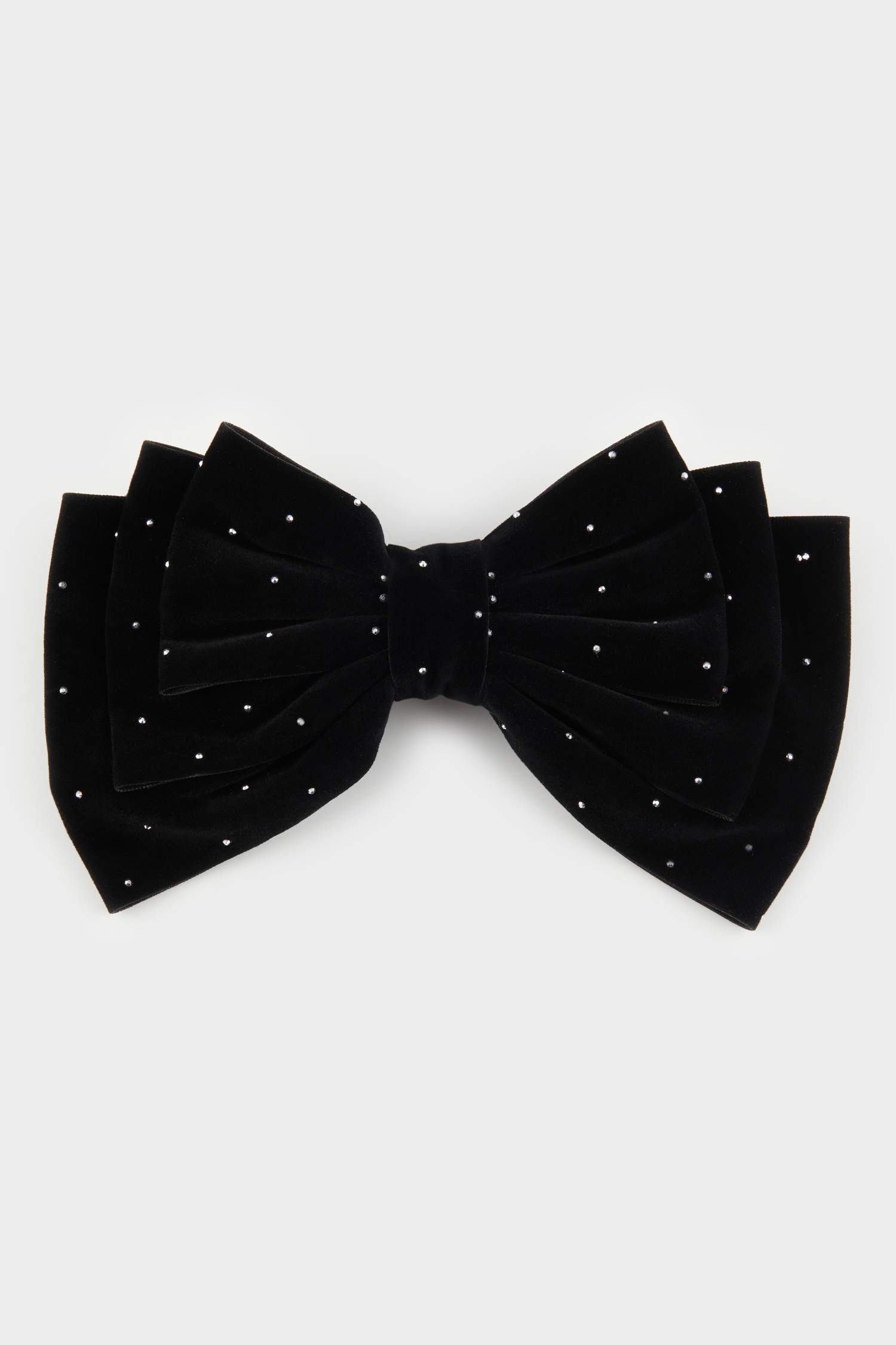 Kadın Siyah Kurdele Görünümlü Çıtçıtlı Toka