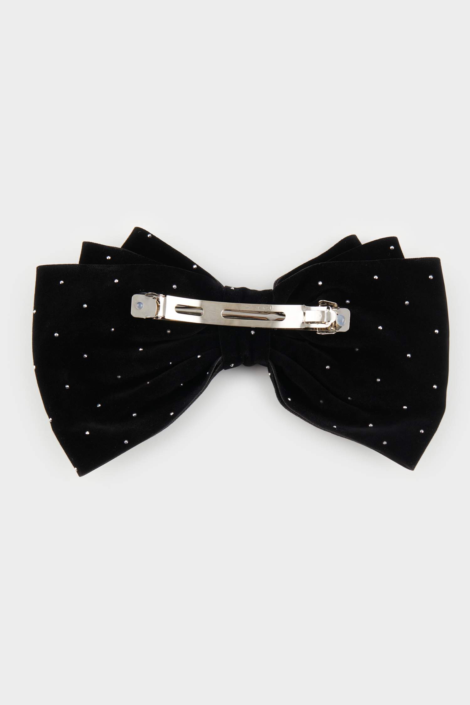 Kadın Siyah Kurdele Görünümlü Çıtçıtlı Toka