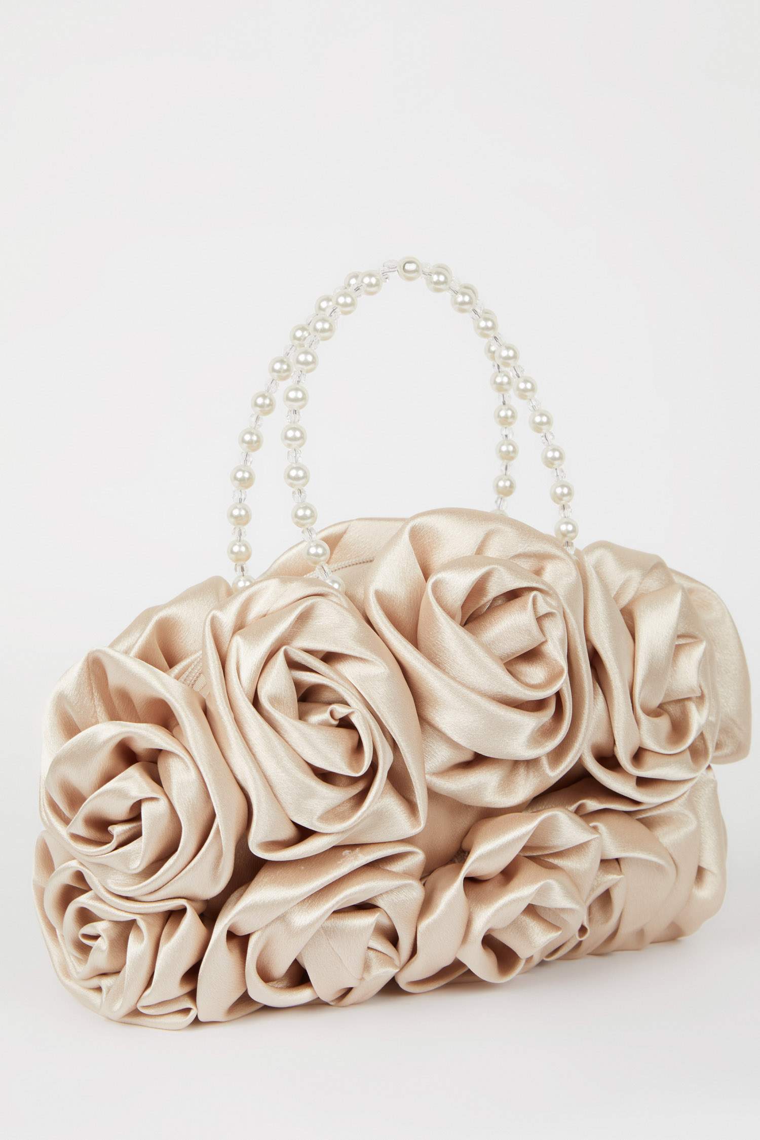 DCEY x DeFacto Kadın Saten Güllü Baget Çanta