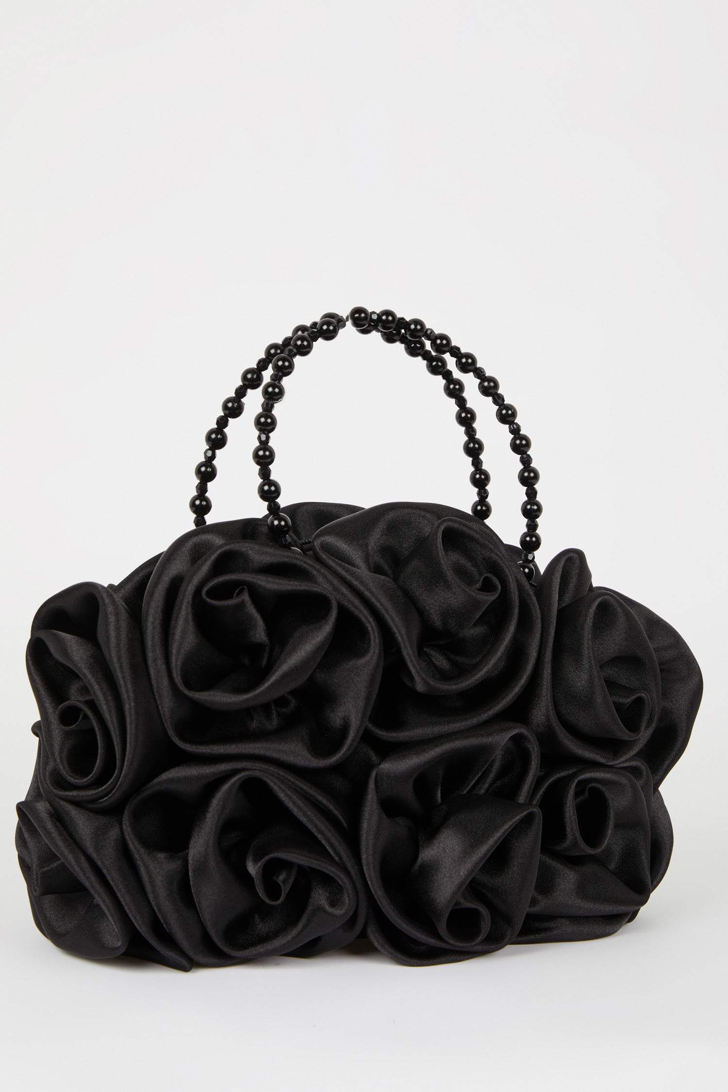 DCEY x DeFacto Kadın Saten Güllü Baget Çanta