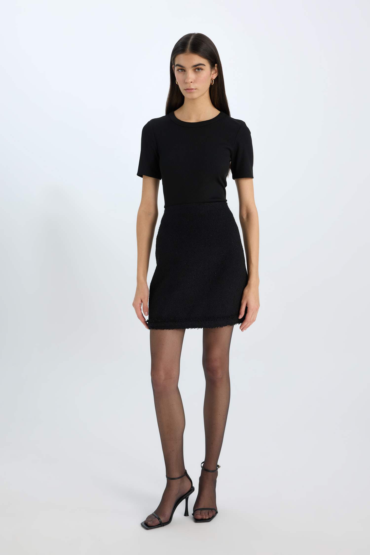 T-shirt Slim Casual à col rond à manches courtes