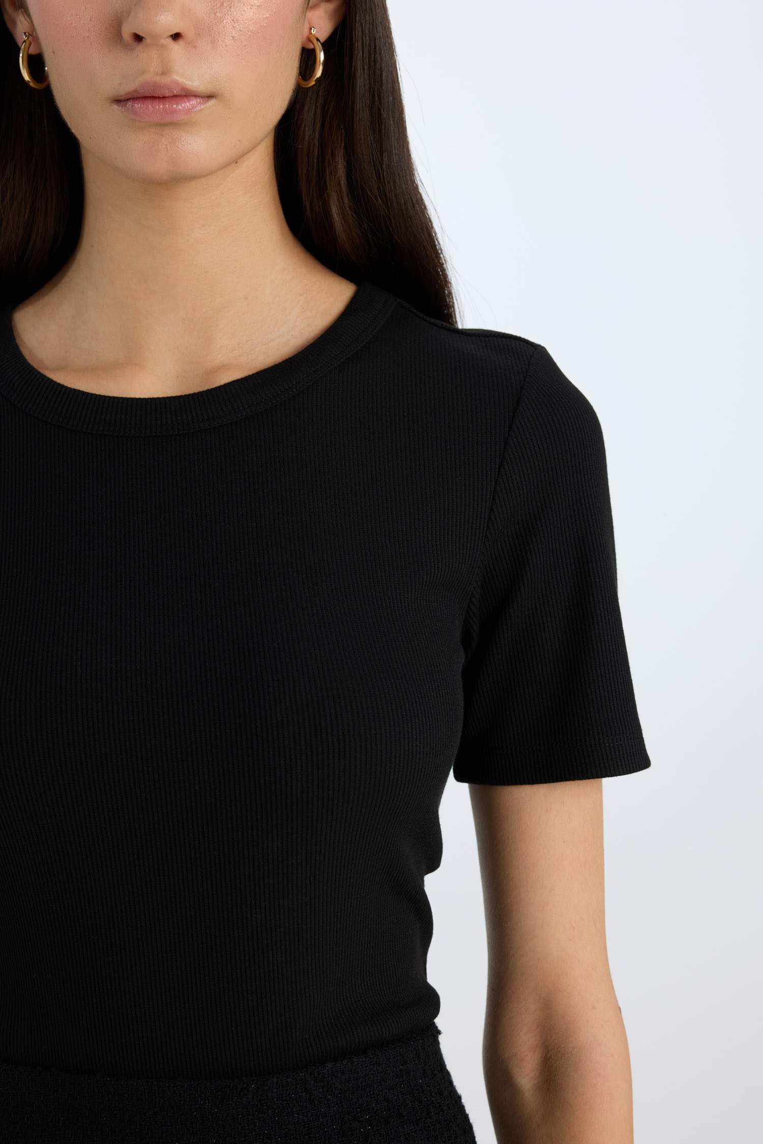 T-shirt Slim Casual à col rond à manches courtes