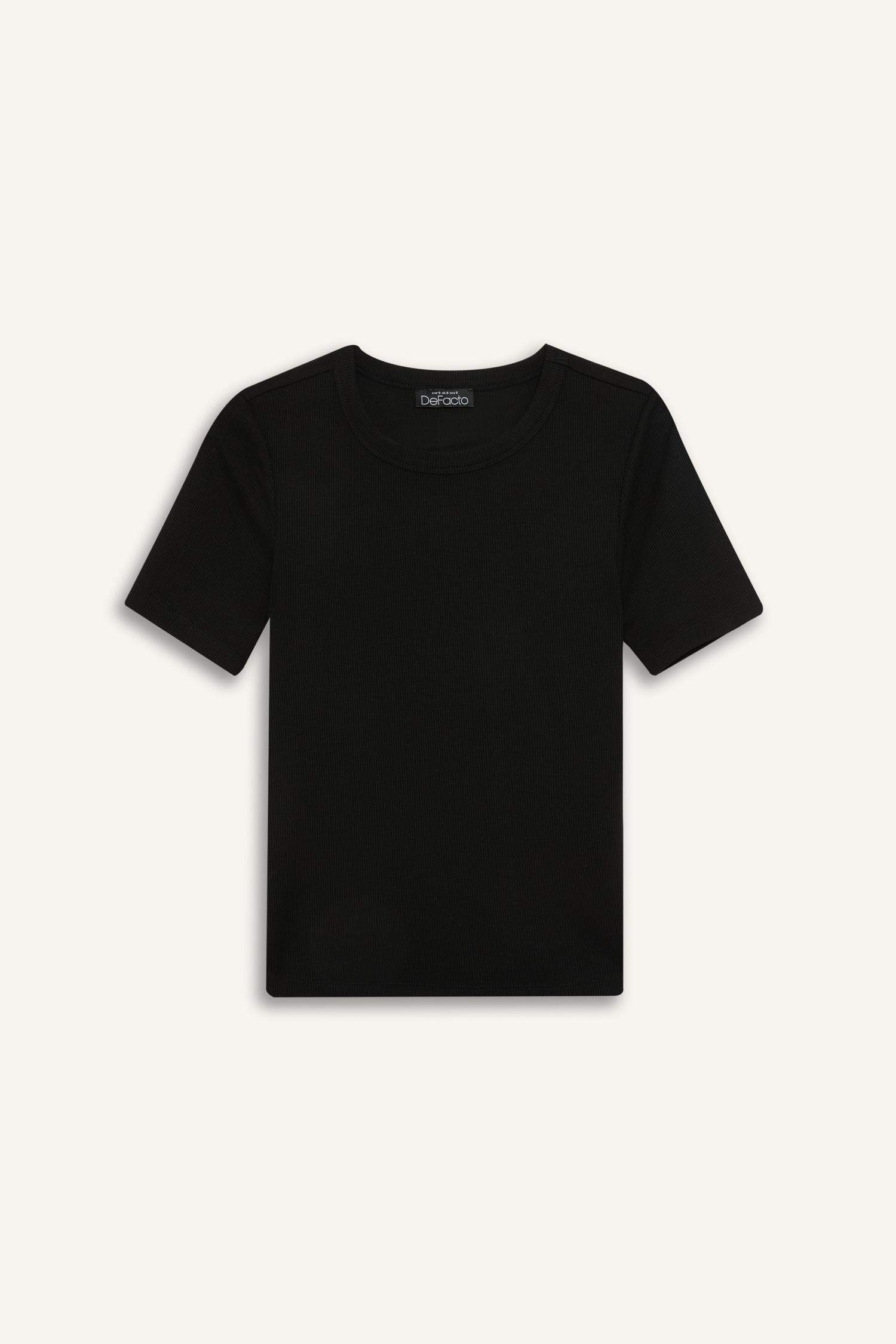 T-shirt Slim Casual à col rond à manches courtes