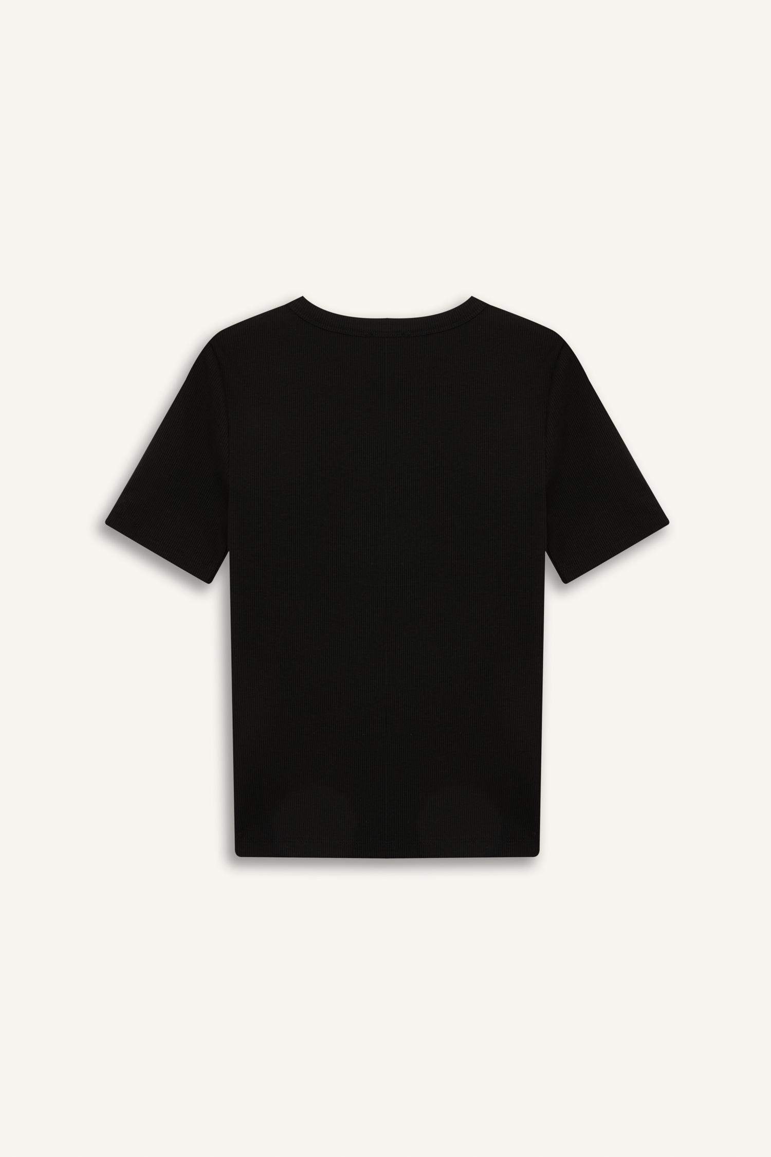 T-shirt Slim Casual à col rond à manches courtes