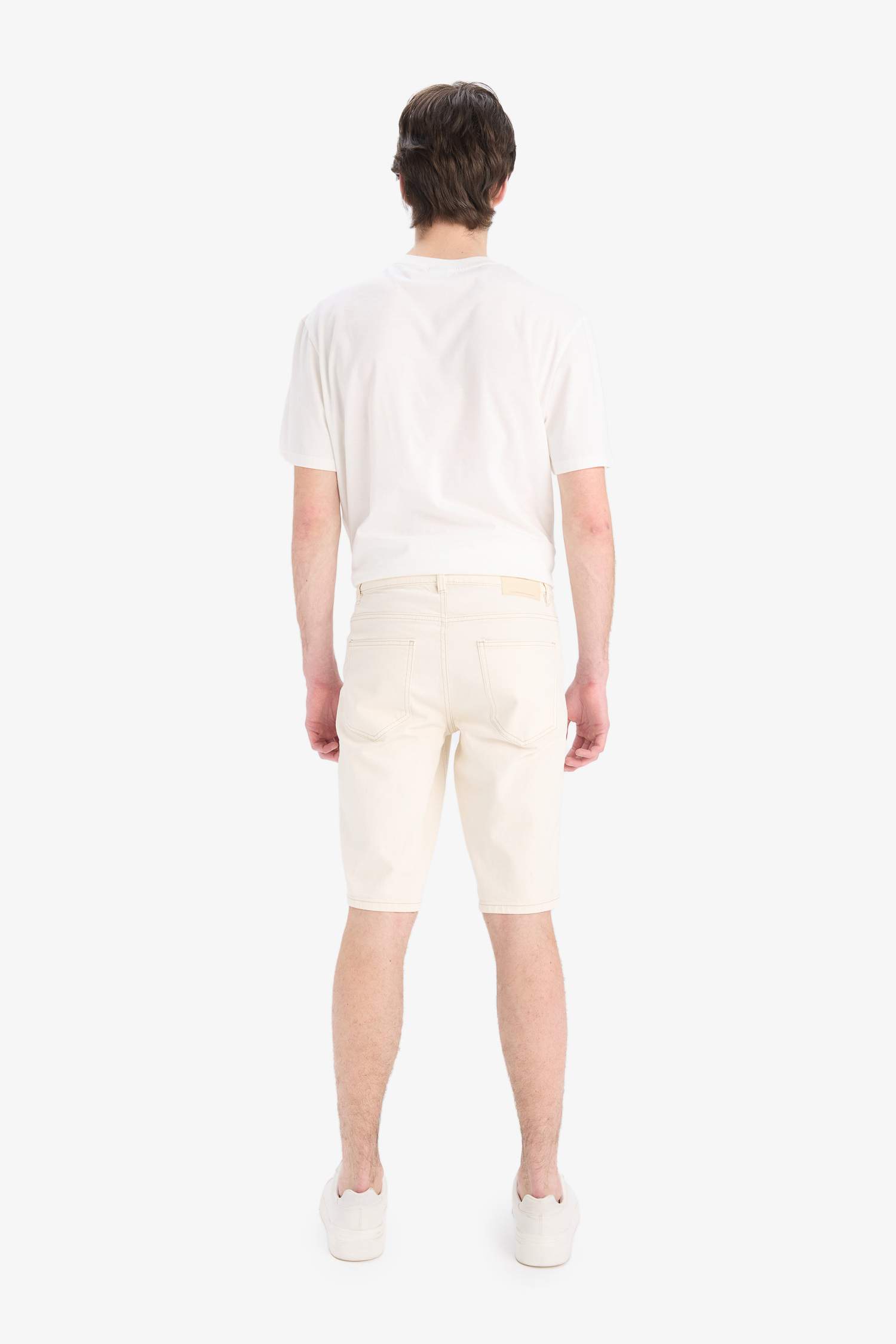 Slim Fit Denim Bermuda Shorts