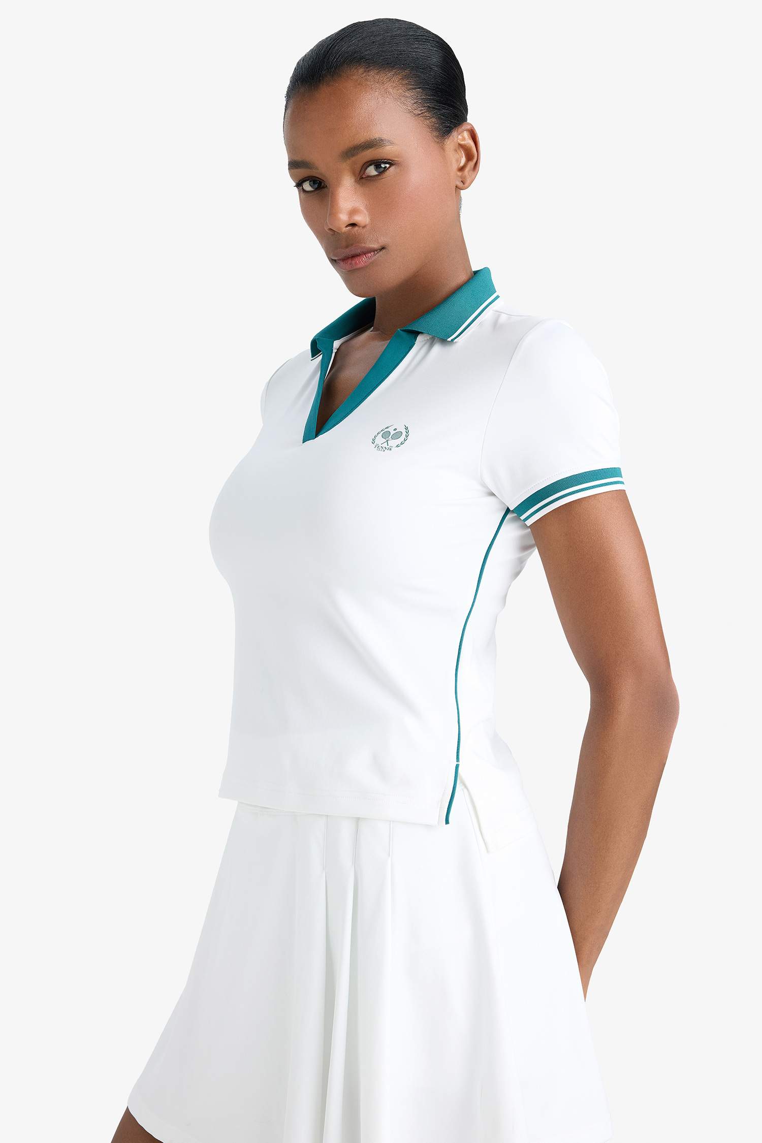 DeFactoFit спортивная стандартного кроя футболка-поло с коротким рукавом и с логотипом