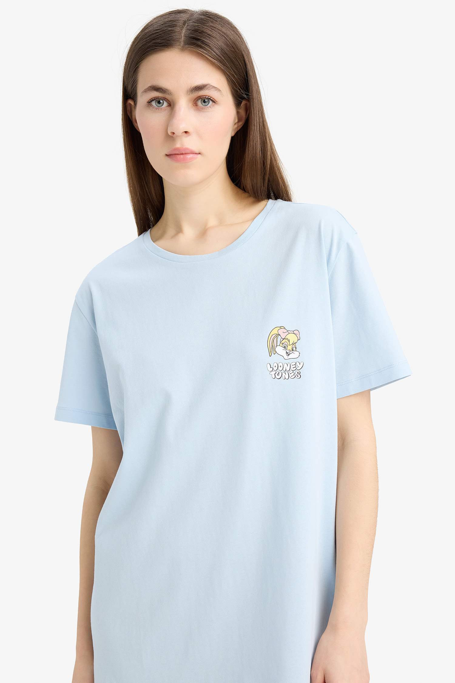 Regular Fit Crew Neck Looney Tunes Licensed Knitted Dress