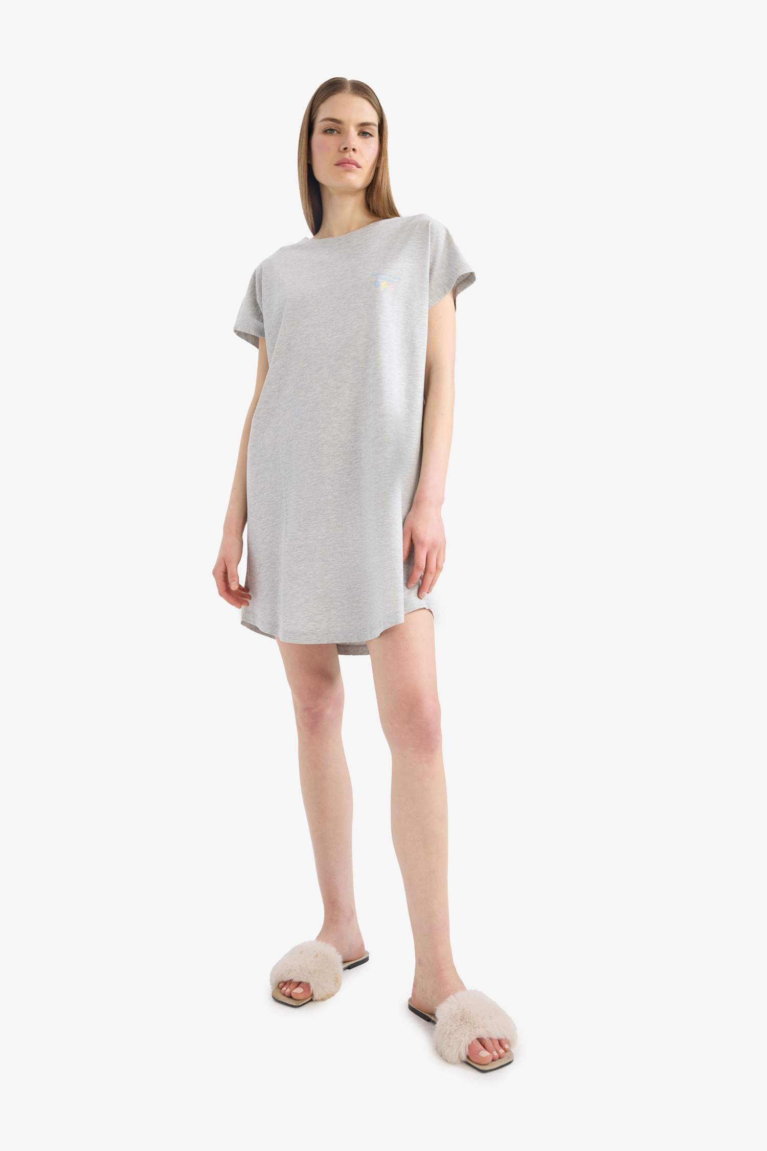 Regular Fit Crew Neck Knitted Dress