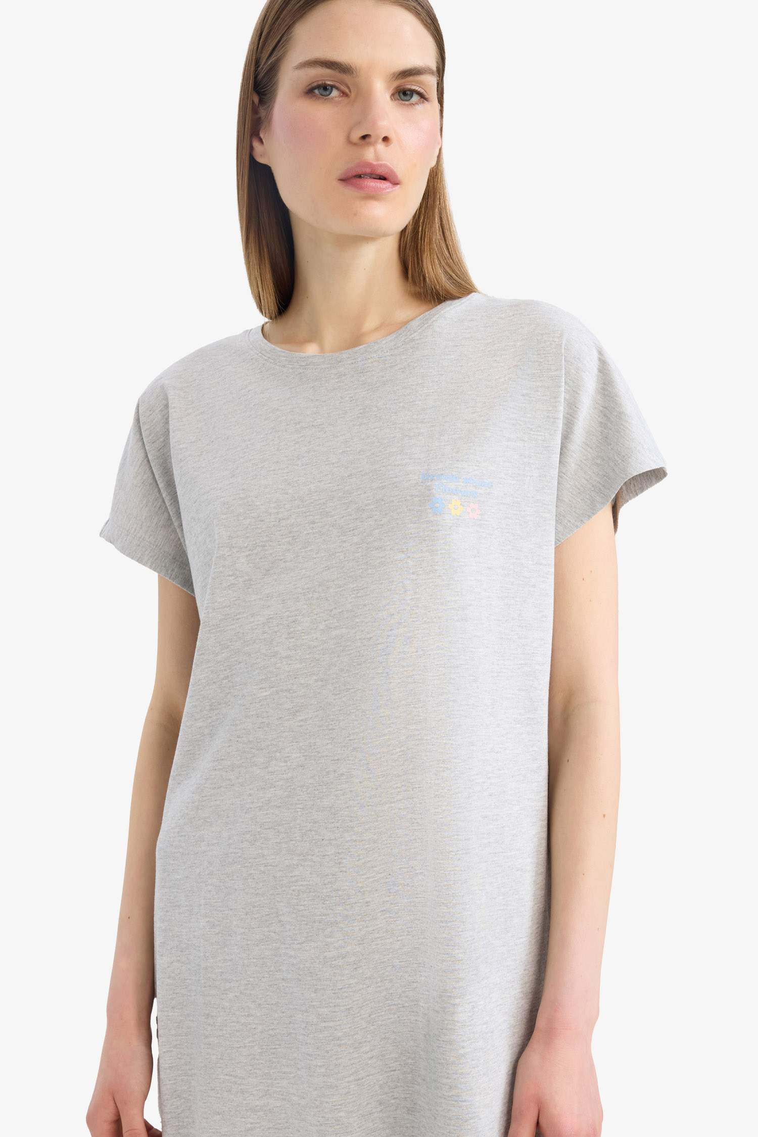 Regular Fit Crew Neck Knitted Dress