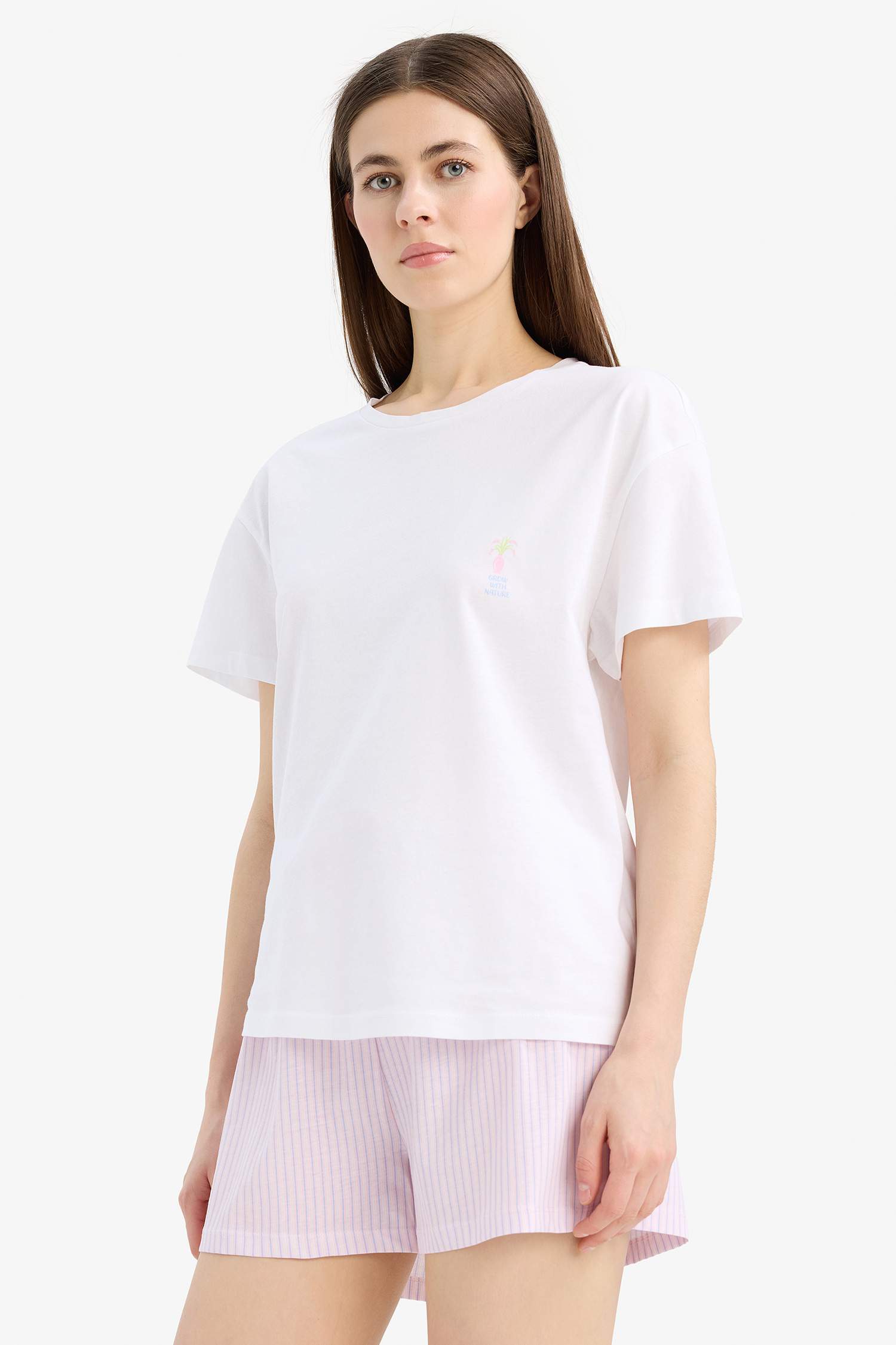 Fall in Love Regular Fit Short Sleeve 2 Piece Set