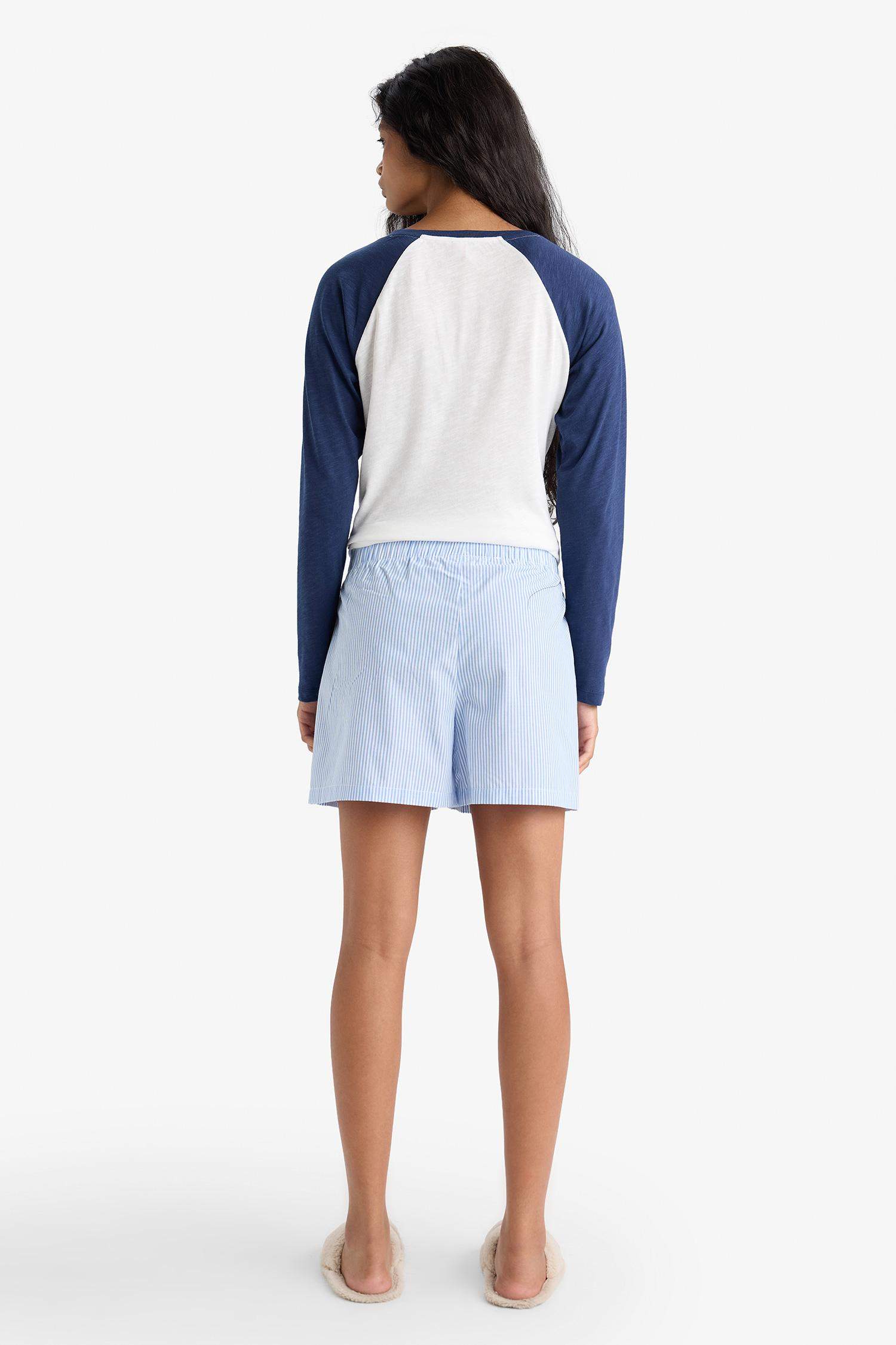 Regular Fit Poplin 2'li Şort Pijama Altı-Fall in Love