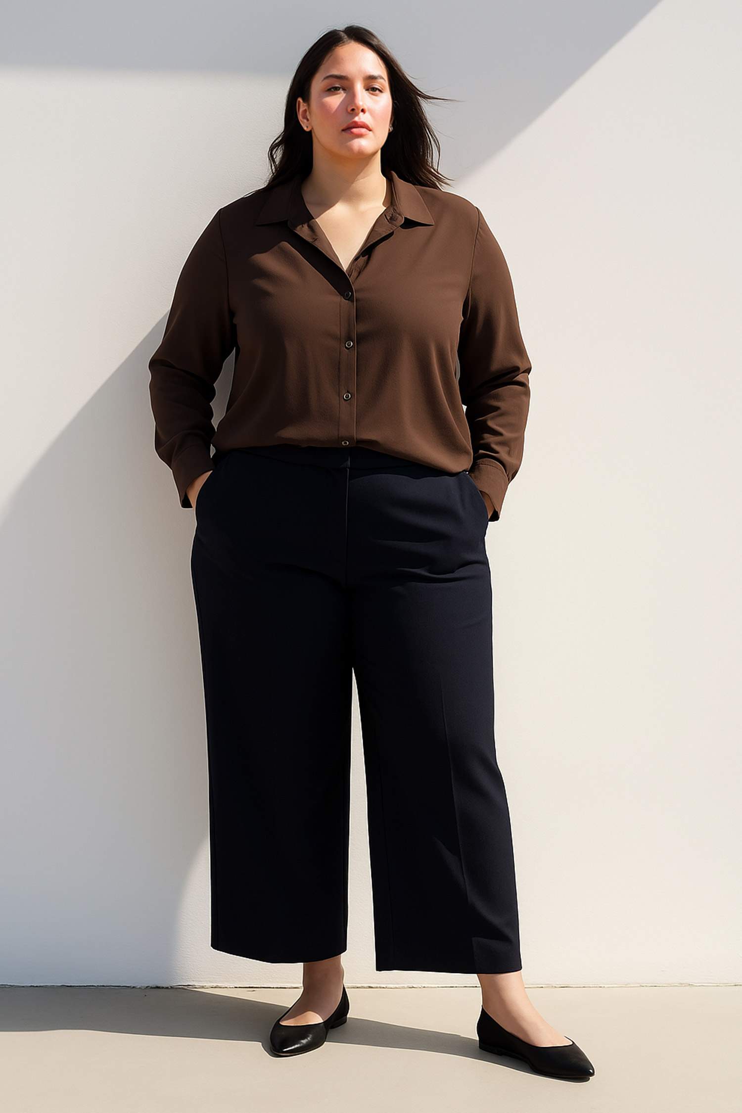 Oversize Geniş Kalıp Basic Düz Uzun Kollu Gömlek