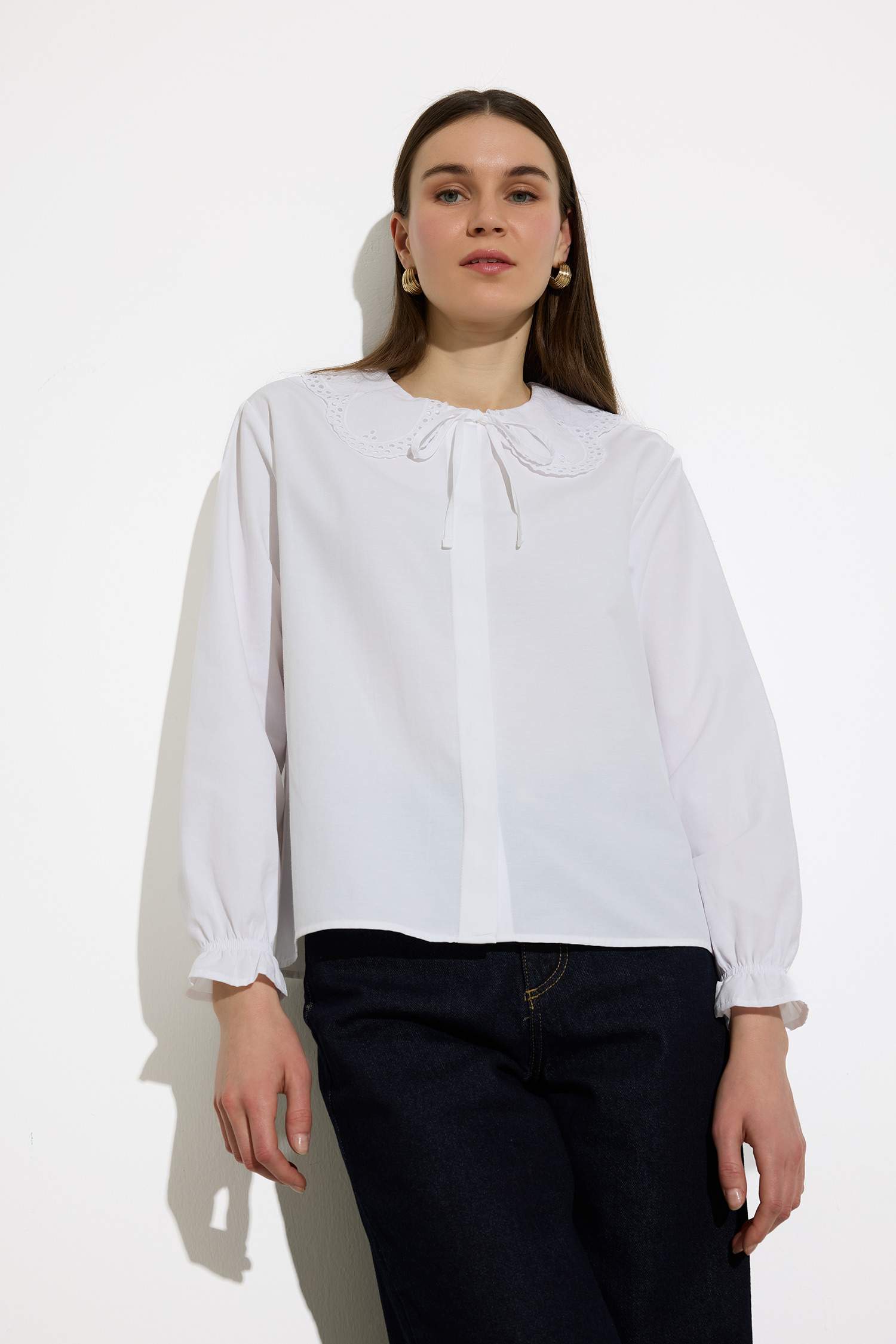 Regular Fit Poplin Uzun Kollu Gömlek Tunik