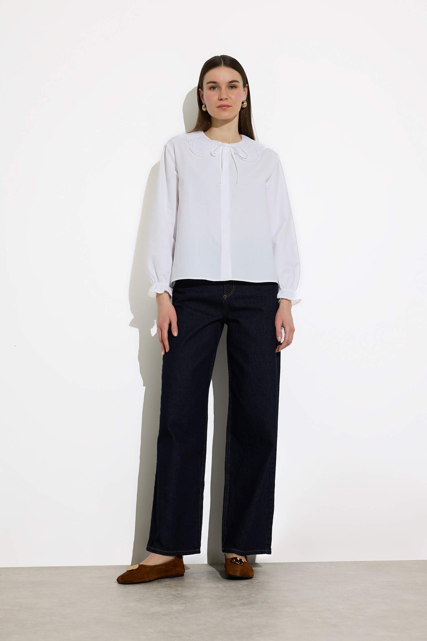 Regular Fit Poplin Uzun Kollu Gömlek Tunik