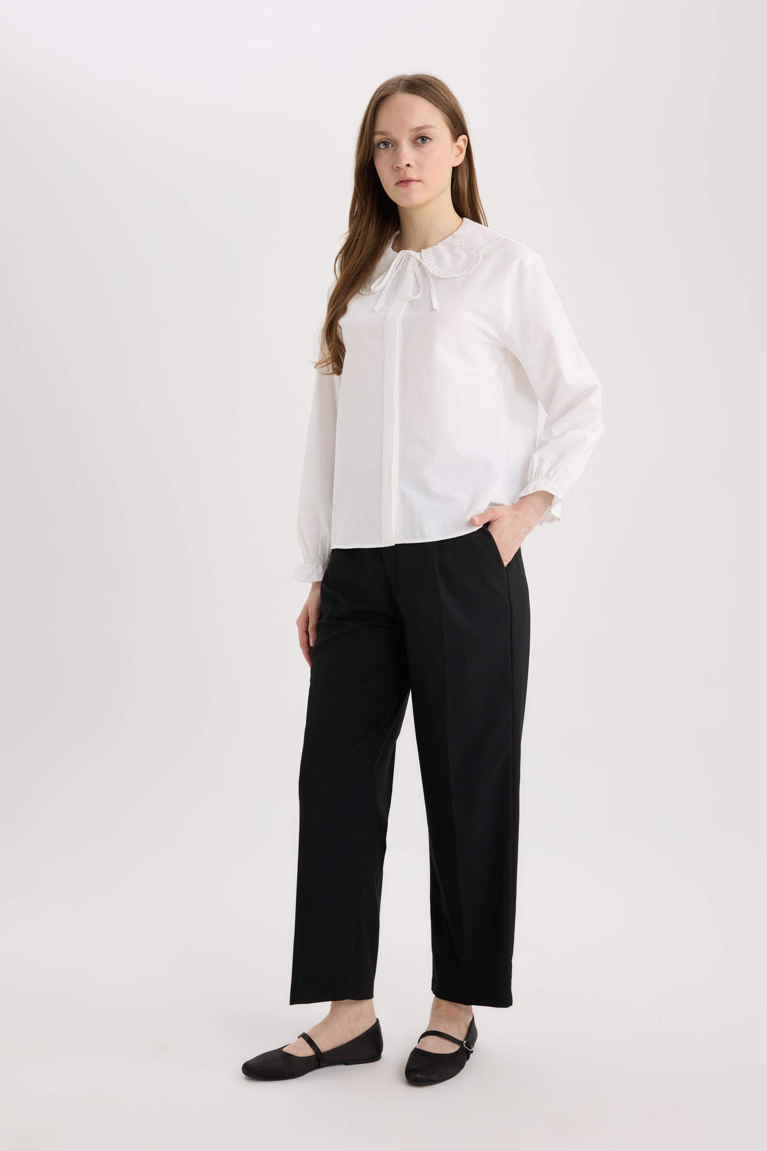 Regular Fit Poplin Uzun Kollu Gömlek Tunik