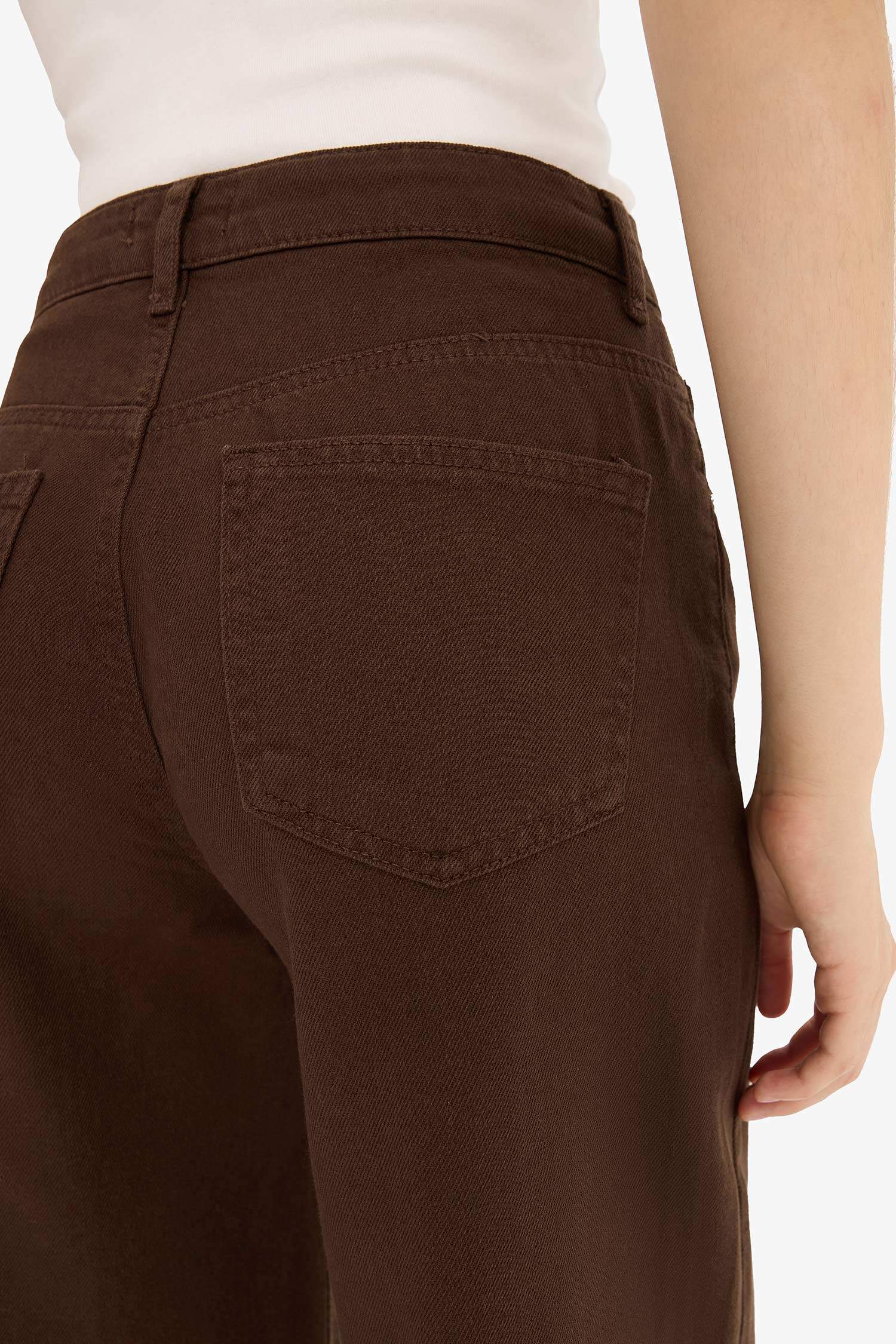 Wide Leg Normal Bel Standart Boy Gabardin Pantolon