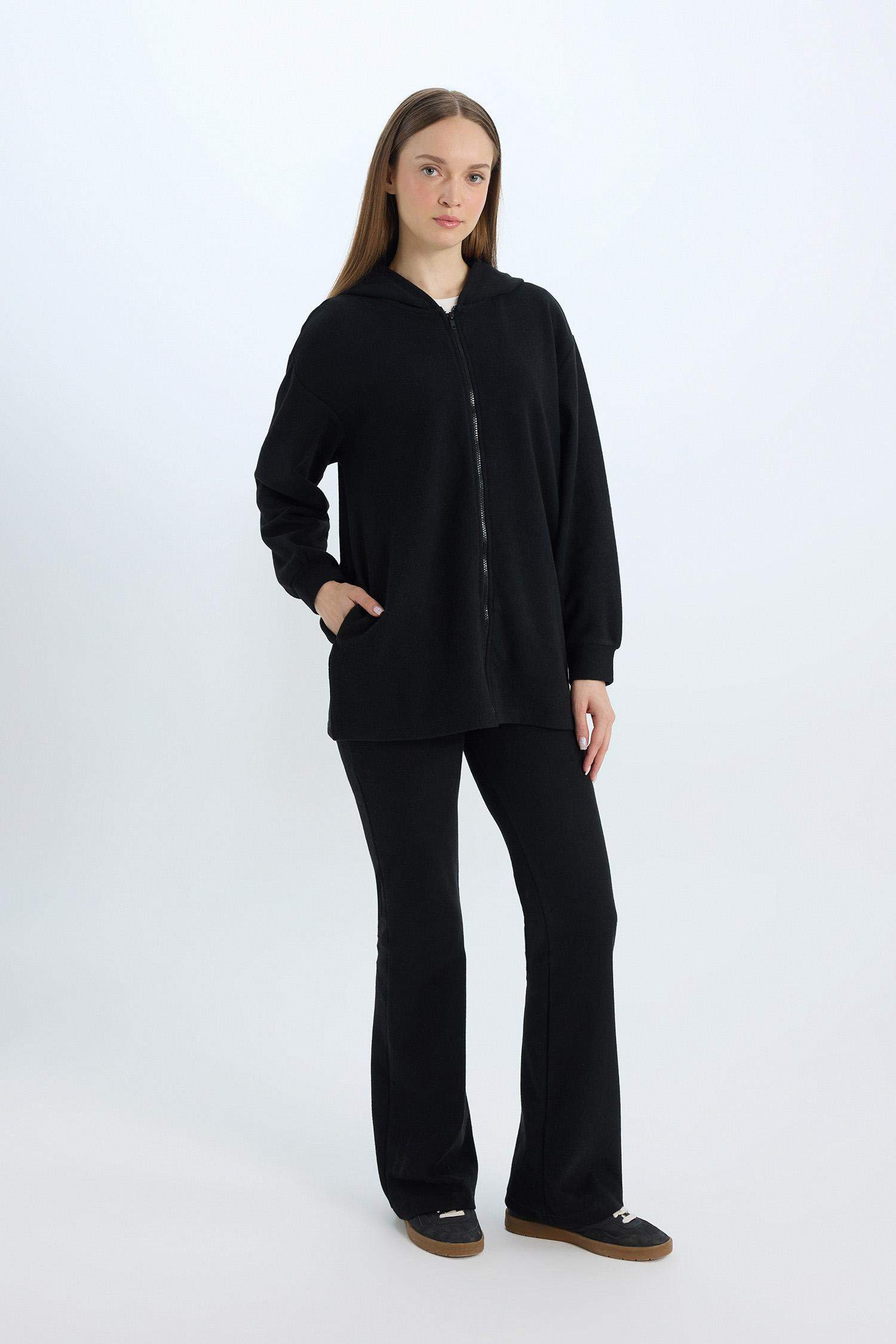 Wide Leg Geniş Paça Beli Lastikli Uzun Boy Pantolon