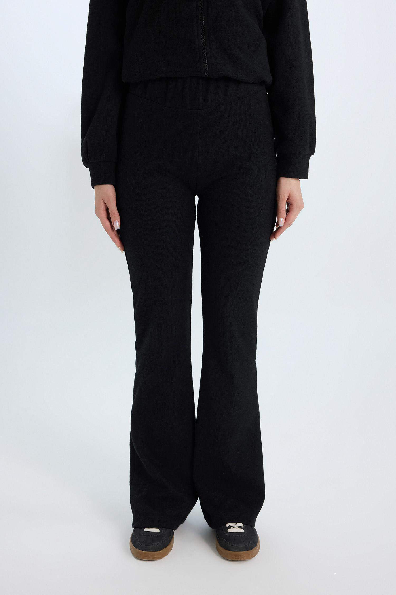 Wide Leg Geniş Paça Beli Lastikli Uzun Boy Pantolon