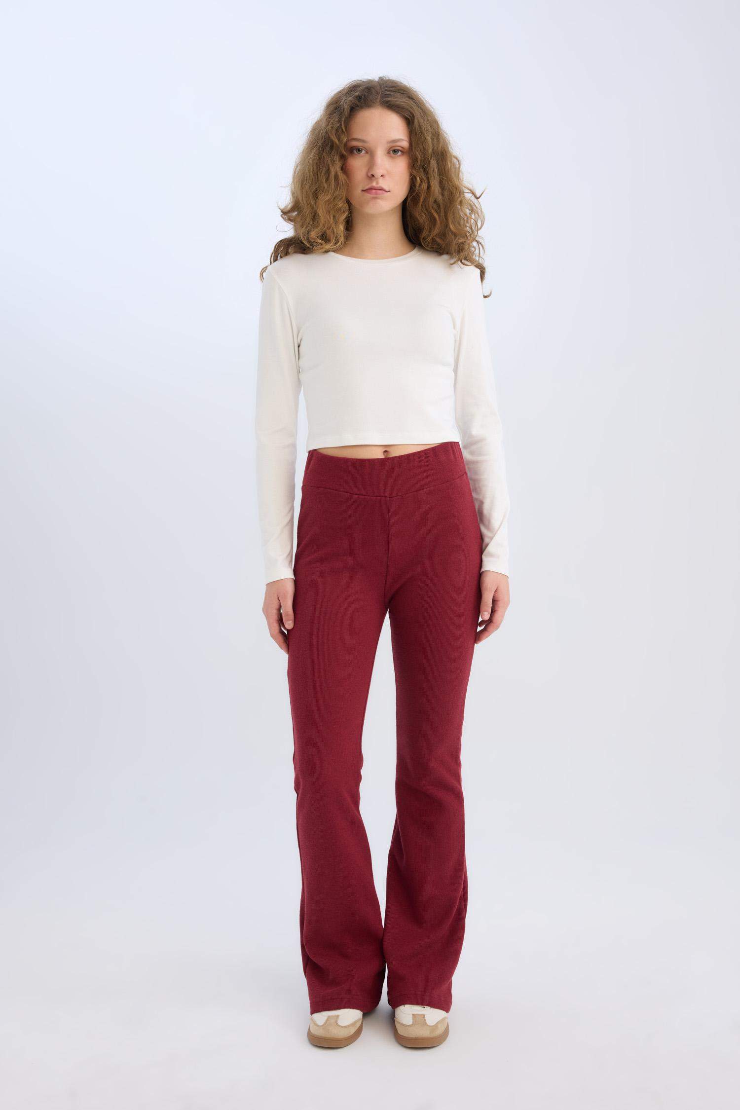 Wide Leg Geniş Paça Beli Lastikli Uzun Boy Pantolon