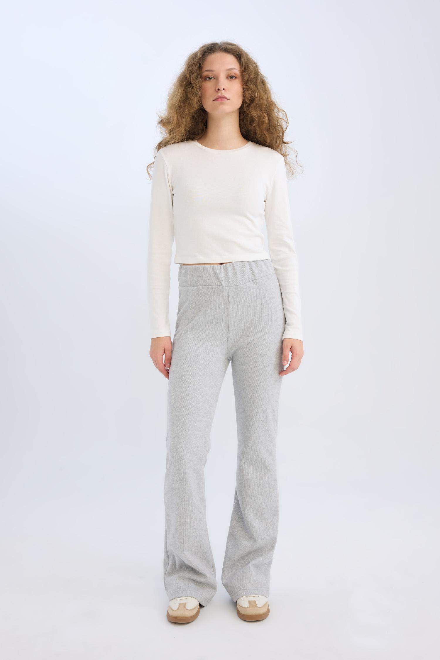 Wide Leg Geniş Paça Beli Lastikli Uzun Boy Pantolon