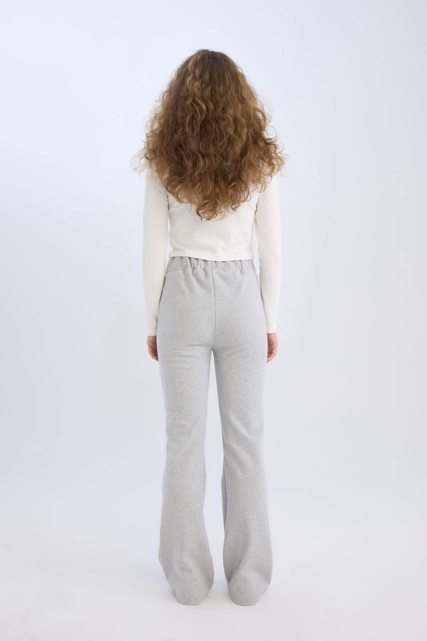 Wide Leg Geniş Paça Beli Lastikli Uzun Boy Pantolon