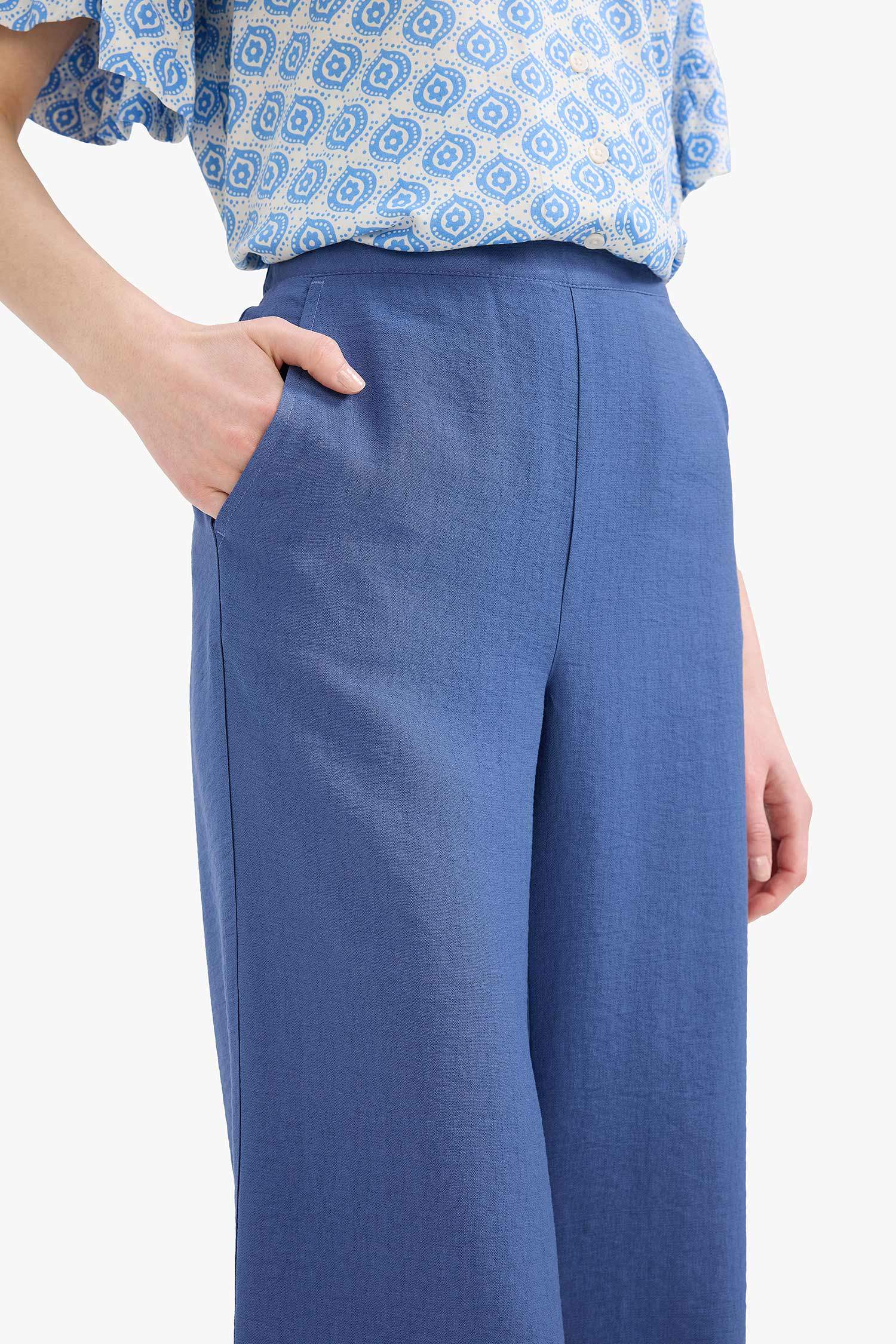 Beli Lastikli Basic Düz Cepli Kapri