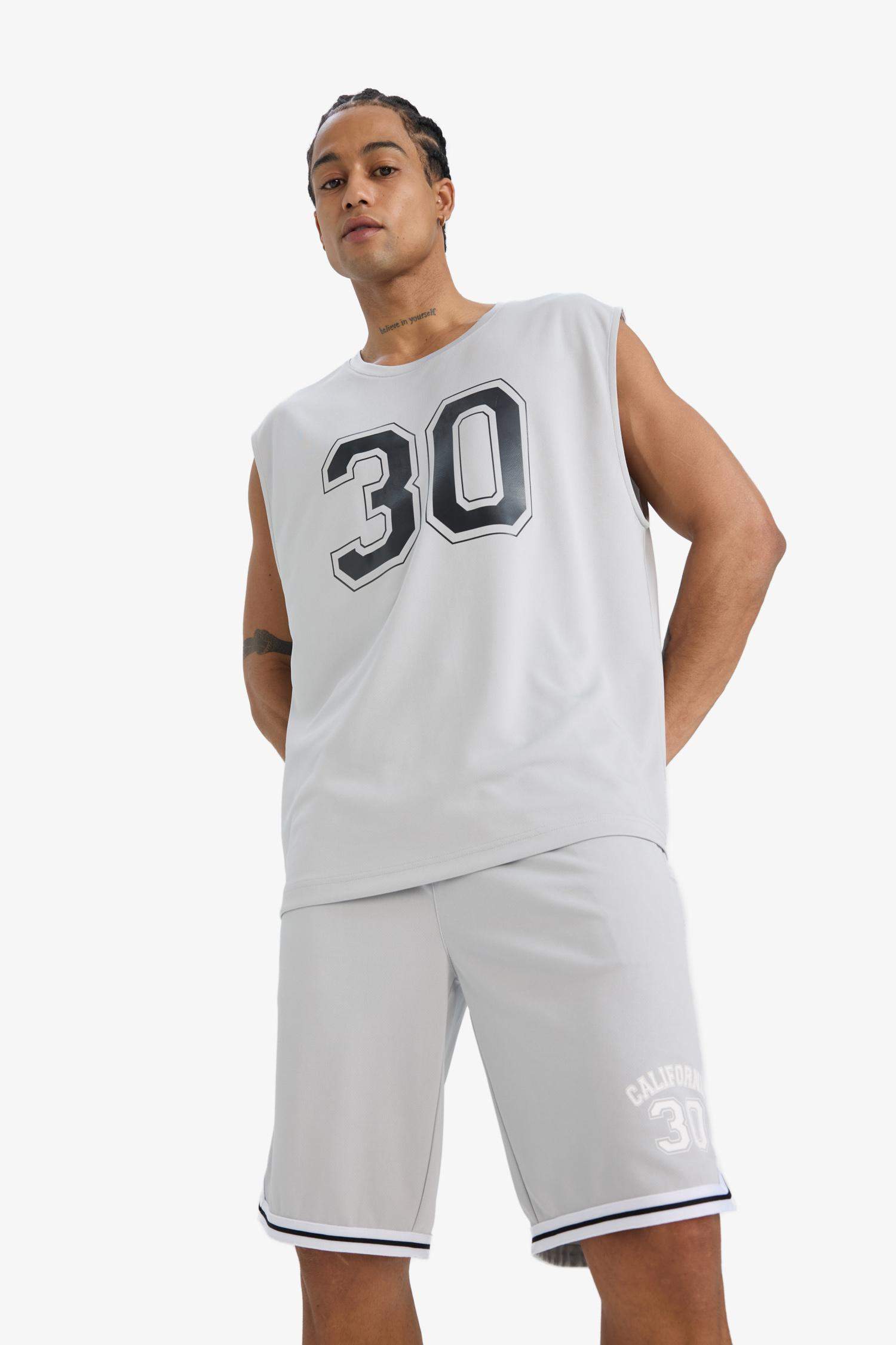 DeFactoFit Fast Drying Breathable Boxy Fit Printed Sports Tank Top