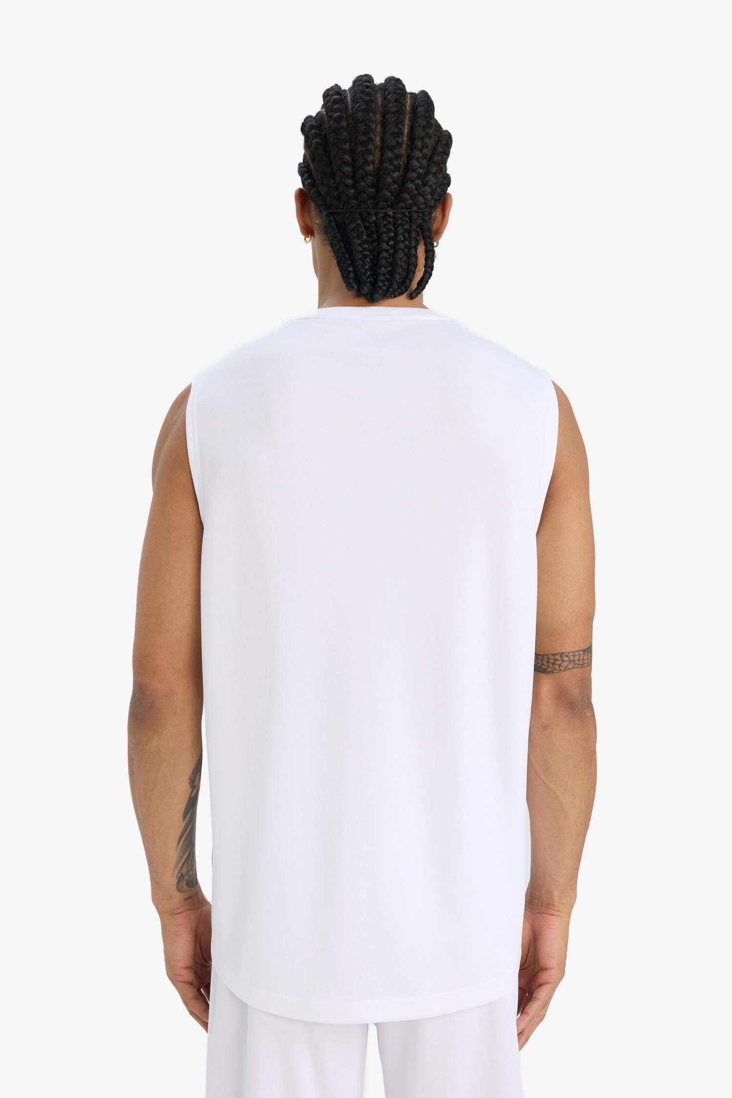 تانك توب رياضي قصة عادية سريع الجفاف بوليستر أبيض من DeFactoFit