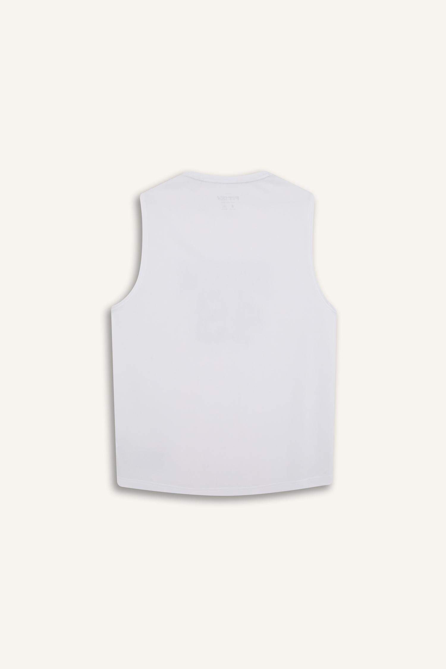 تانك توب رياضي قصة عادية سريع الجفاف بوليستر أبيض من DeFactoFit