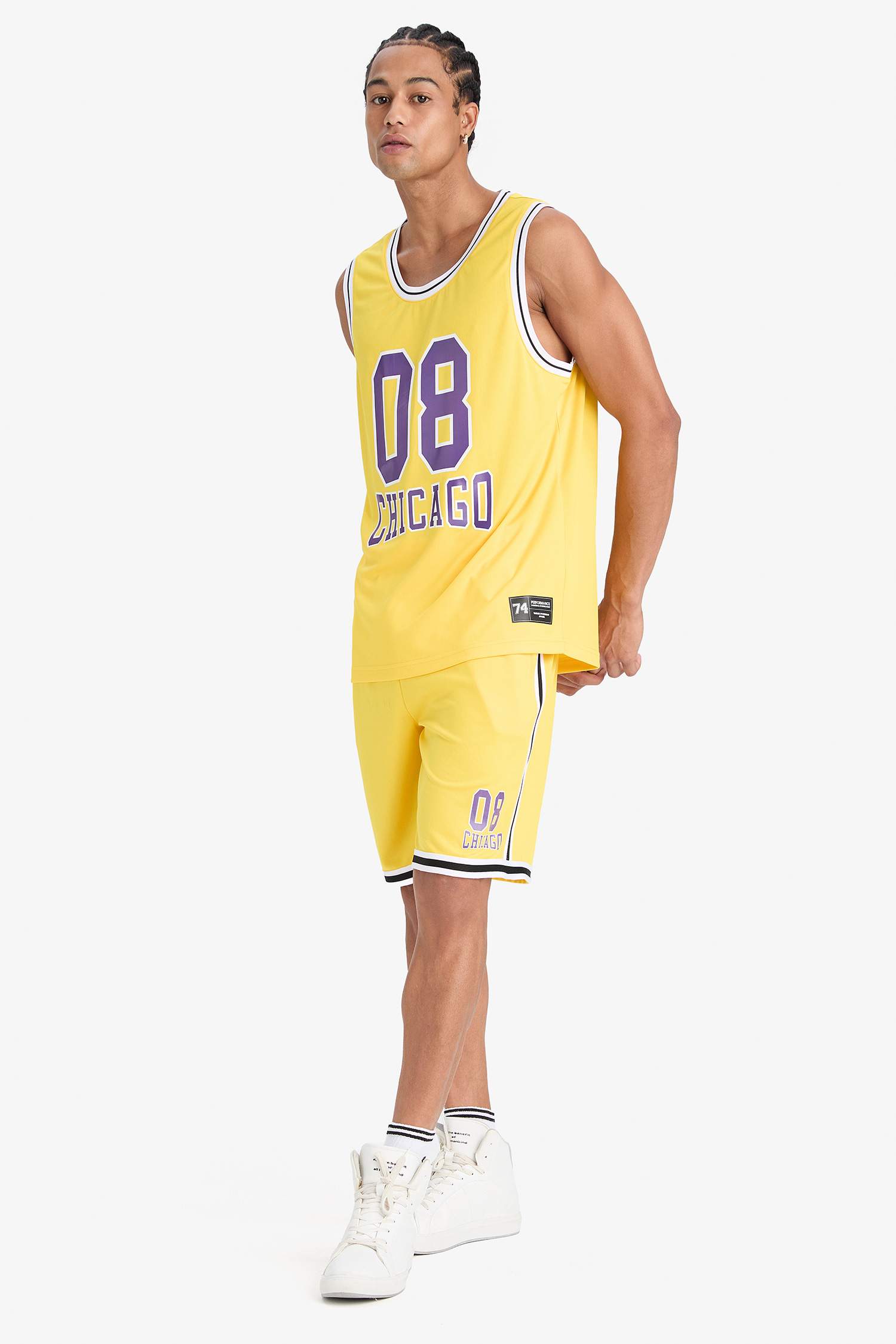 DeFactoFit Fast Drying Standard Fit Printed Sports Tank Top