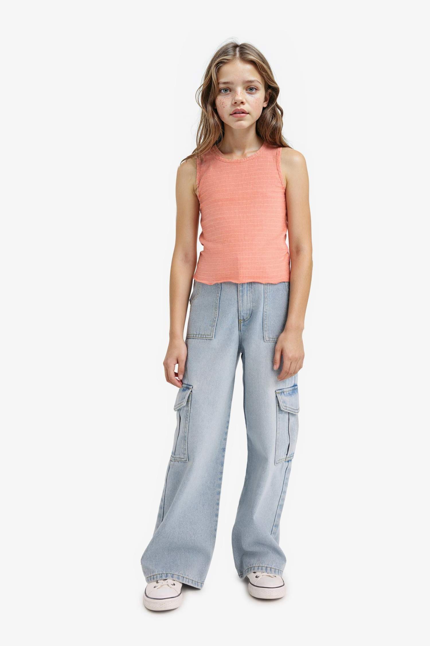 Girl Crew Neck Crop Top