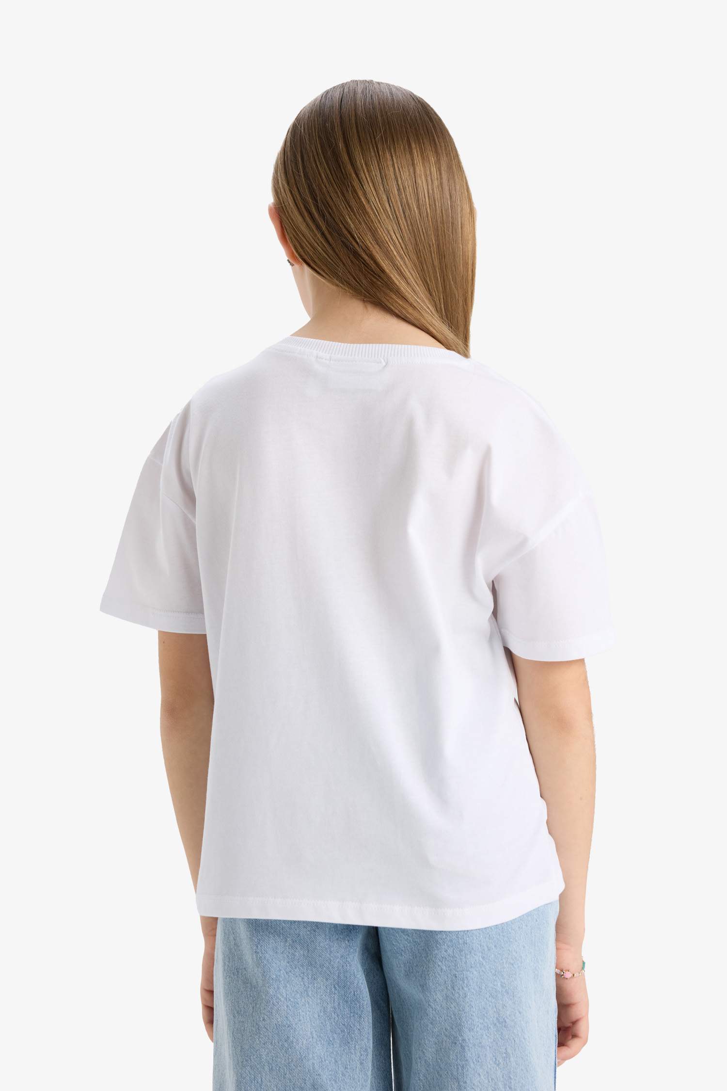 Kız Çocuk Harry Potter Relax Fit Bisiklet Yaka Kısa Kollu Tişört