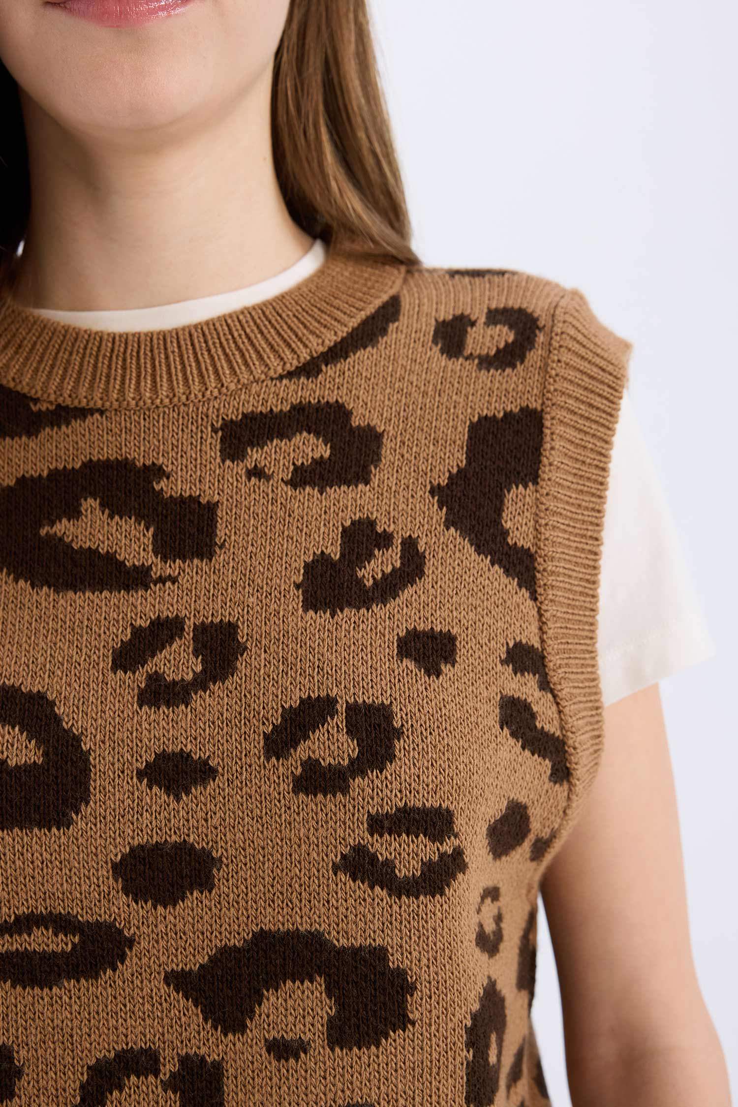 Coool қалыпты пішім дөңгелек жаға Жилет