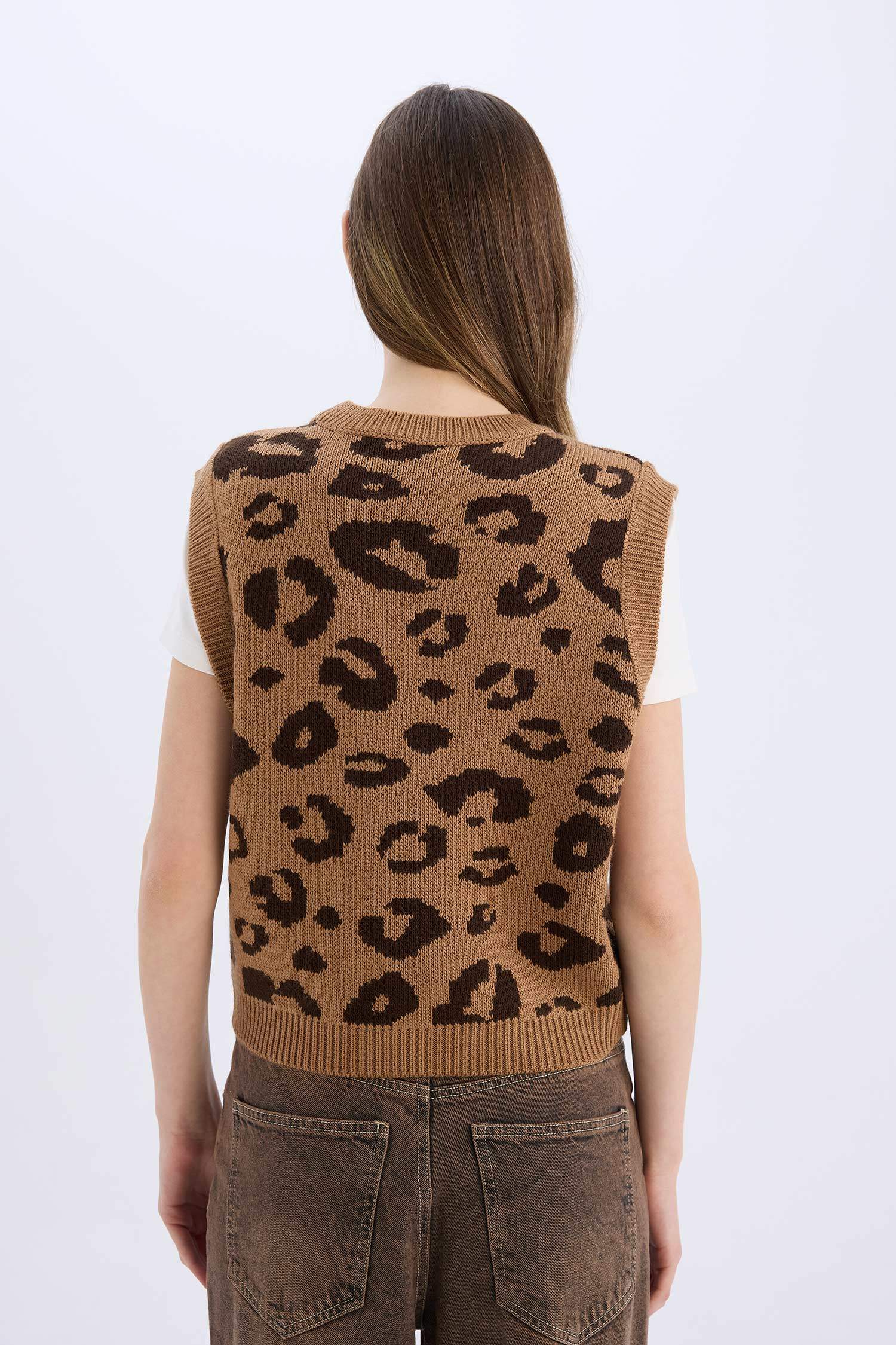 Coool қалыпты пішім дөңгелек жаға Жилет