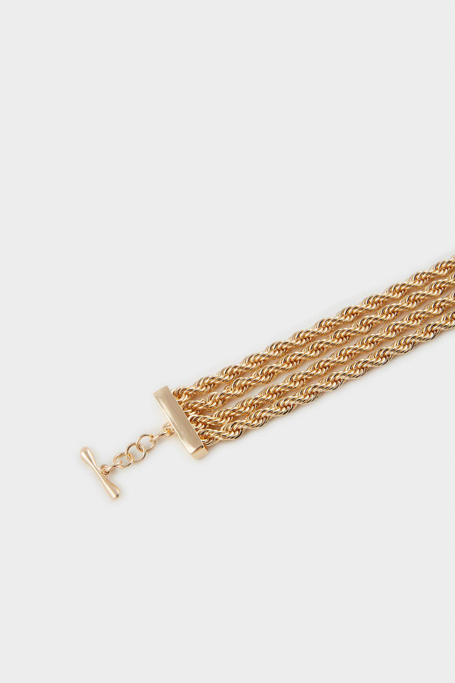 Kadın Kalın Gold Zincir Bileklik