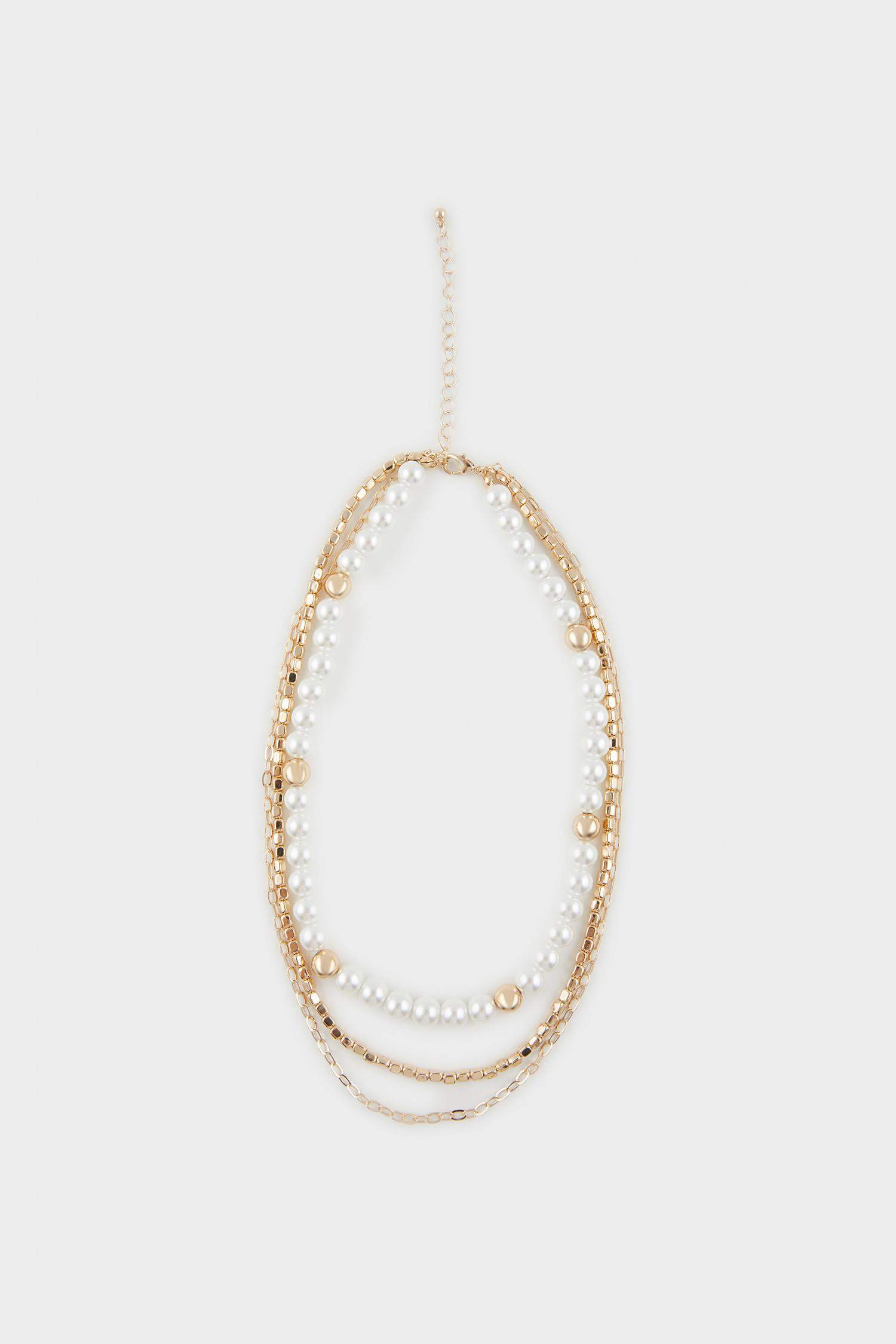 قلادة ذهبي نسائي - 3 قطع