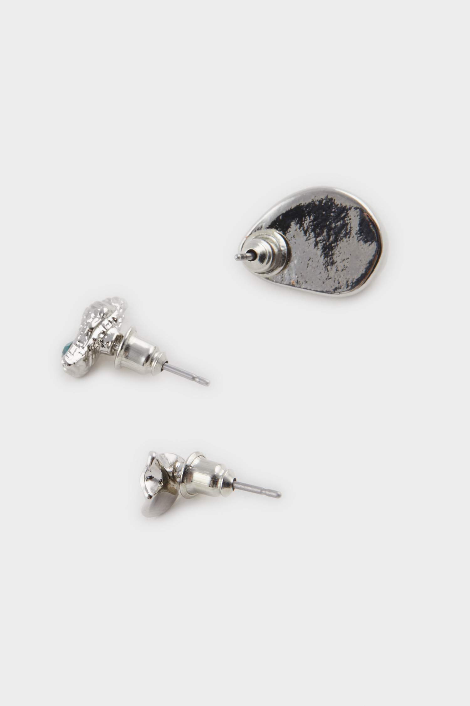 Woman Antique 3 Piece Silver Earrings