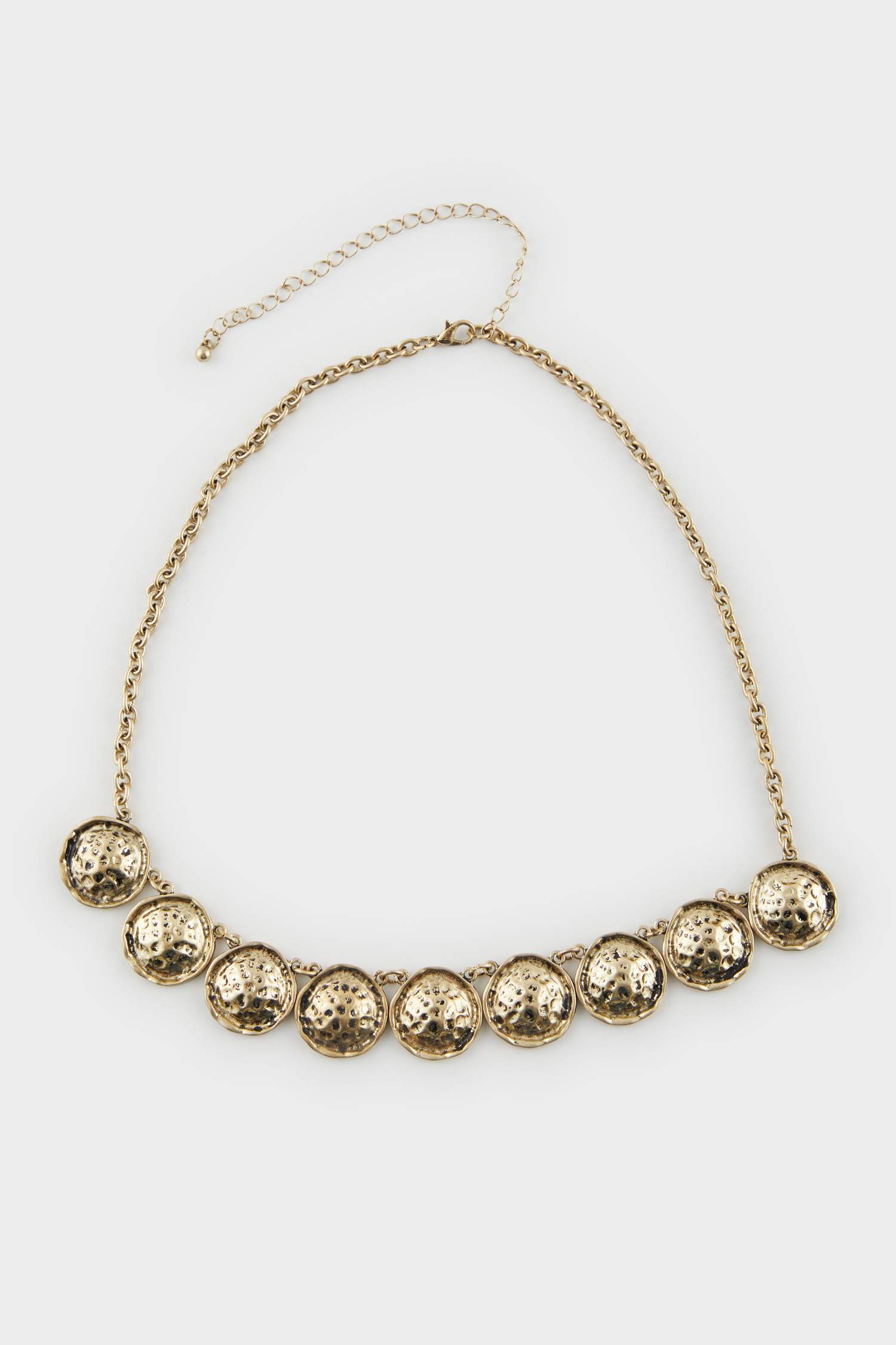 Kadın Plaka Görünümlü Gold Kolye