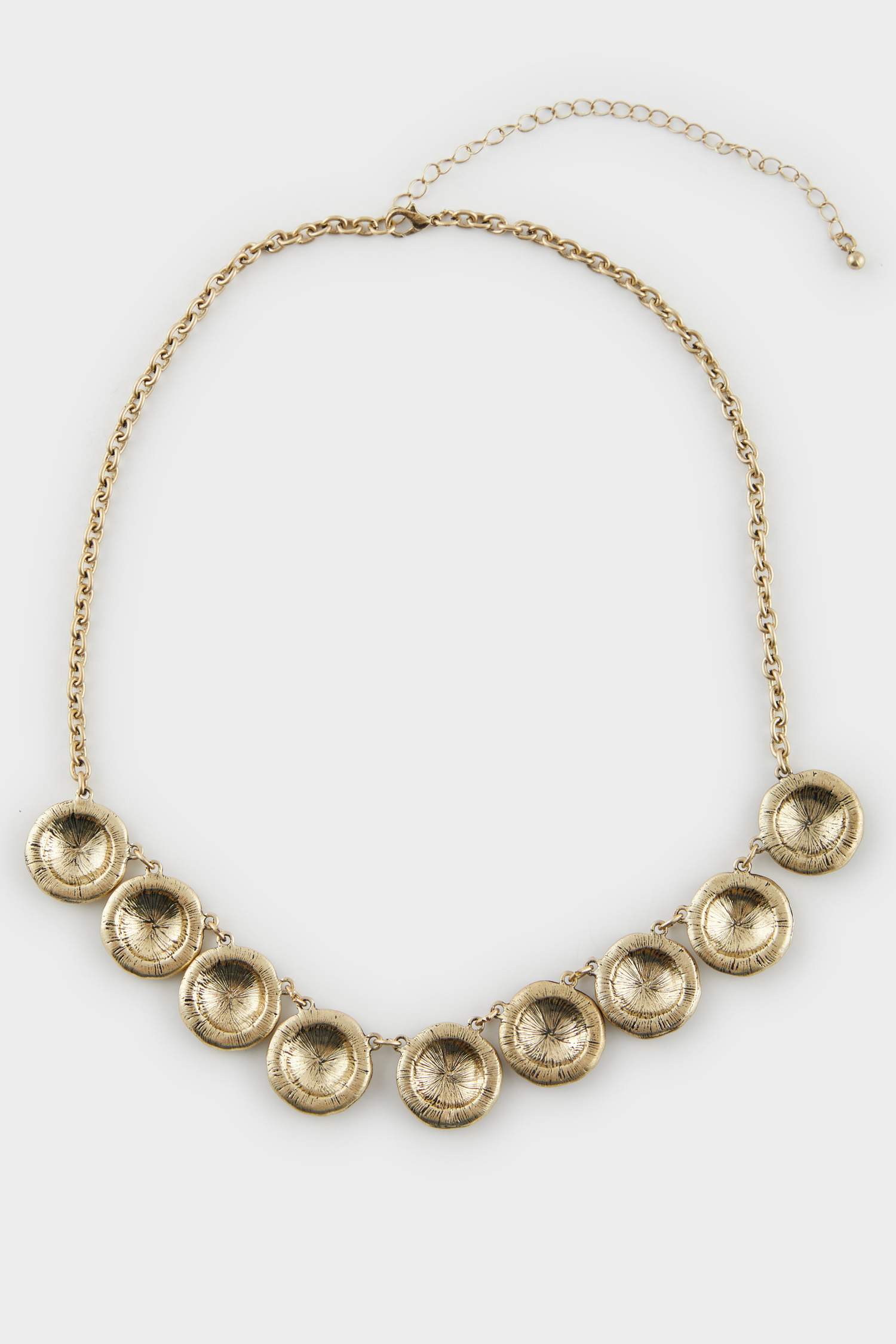 Kadın Plaka Görünümlü Gold Kolye