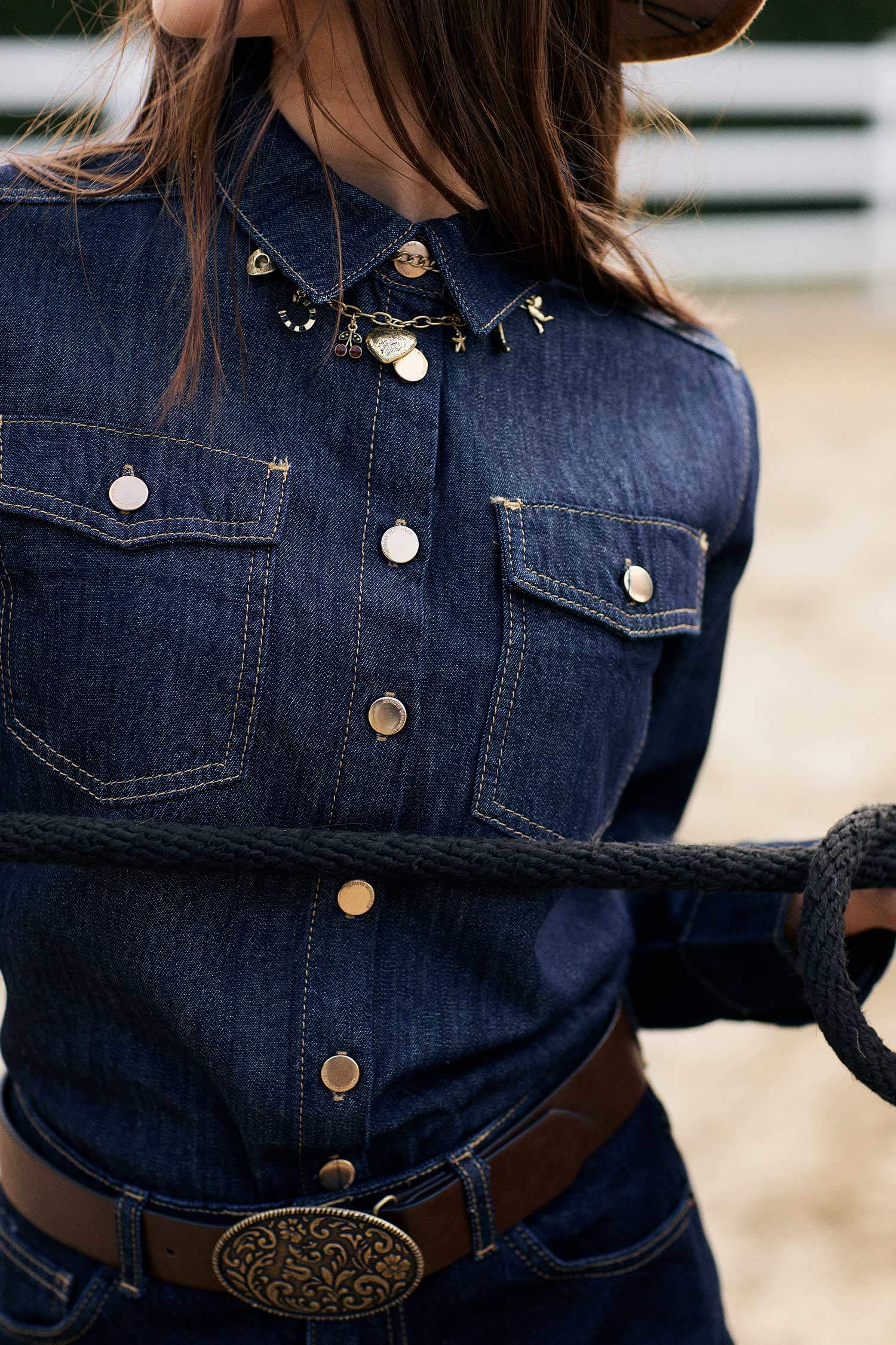 Woman 2 Piece Gold Necklace